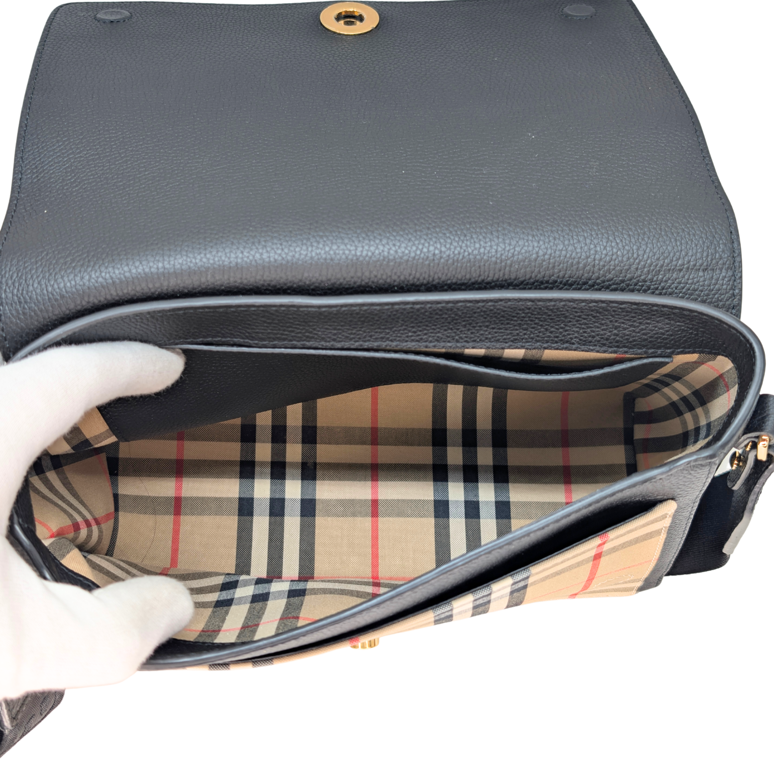 Burberry Note Medium Crossbody Bag Black