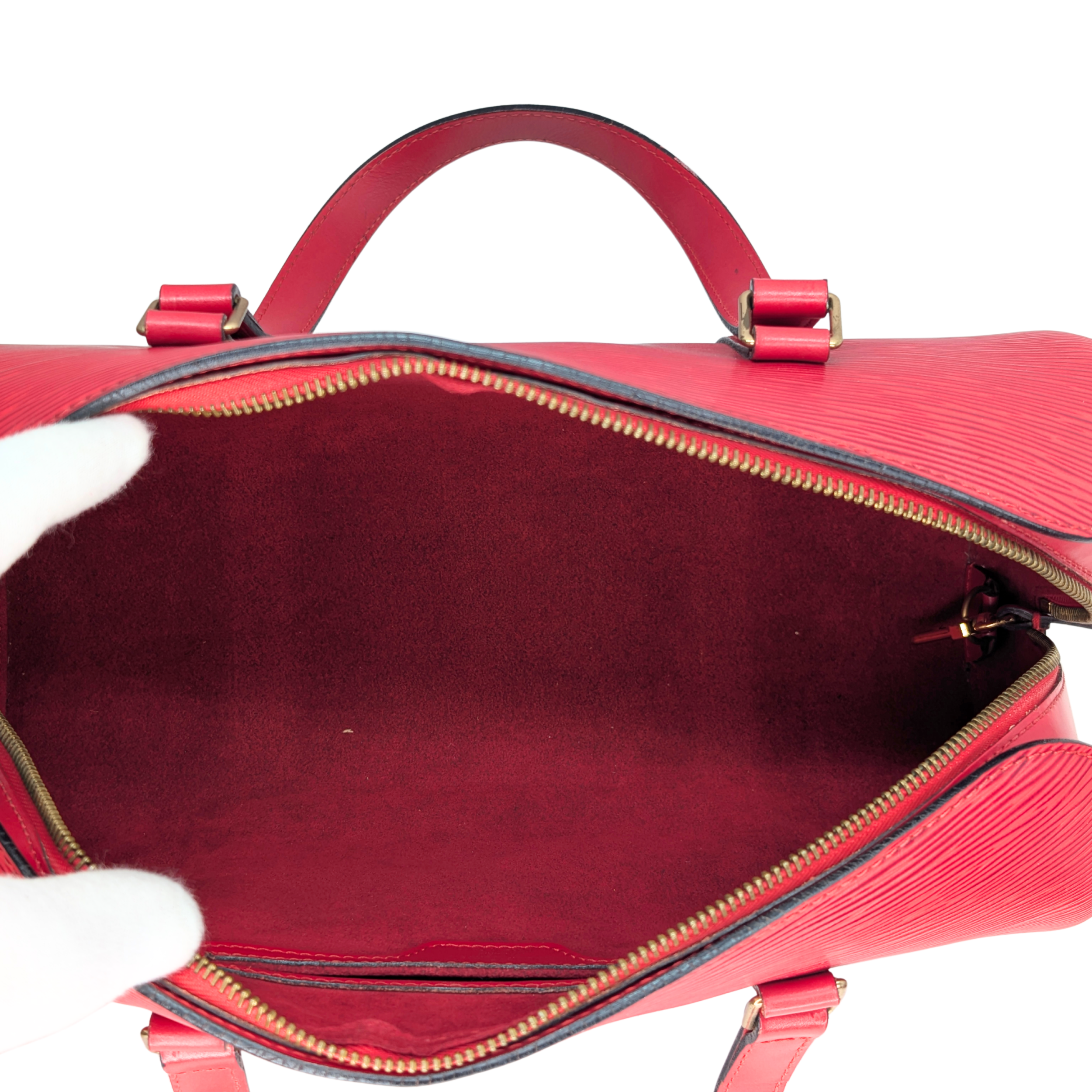 Louis Vuitton Epi Soufflot Red Handbag