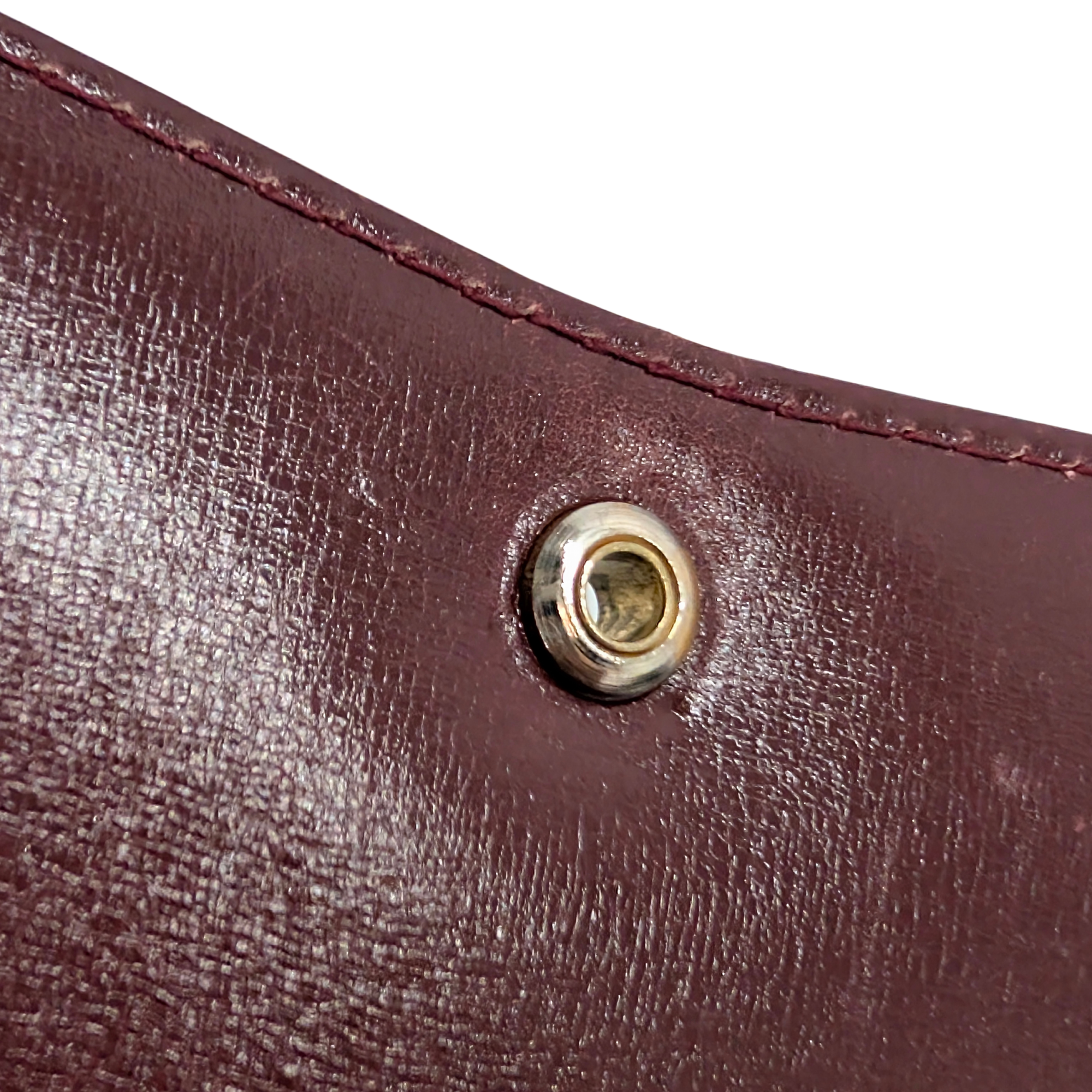 Gucci Vintage Crocodile Shoulder Bag Burgundy