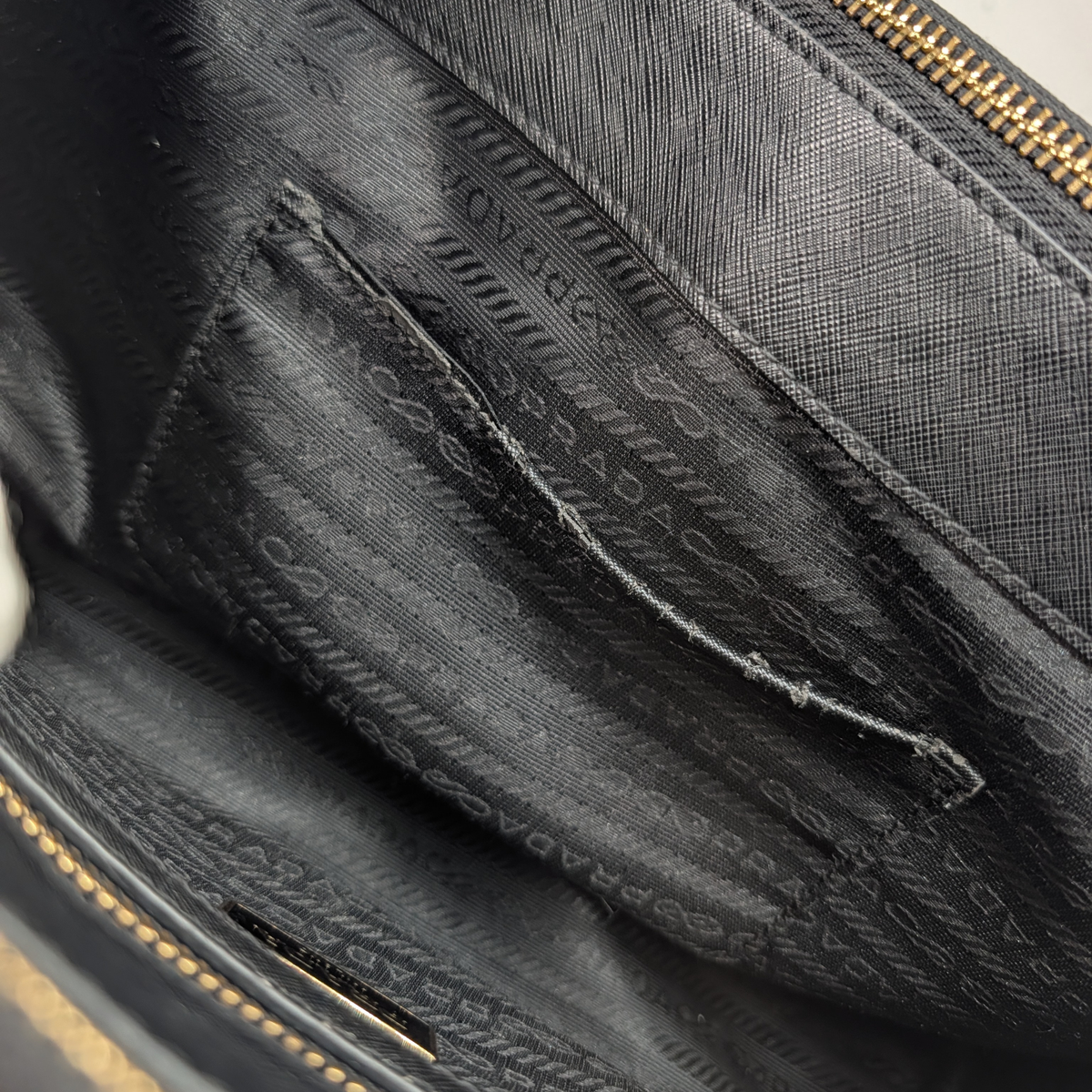 Prada Saffiano Galleria Double Zip Black