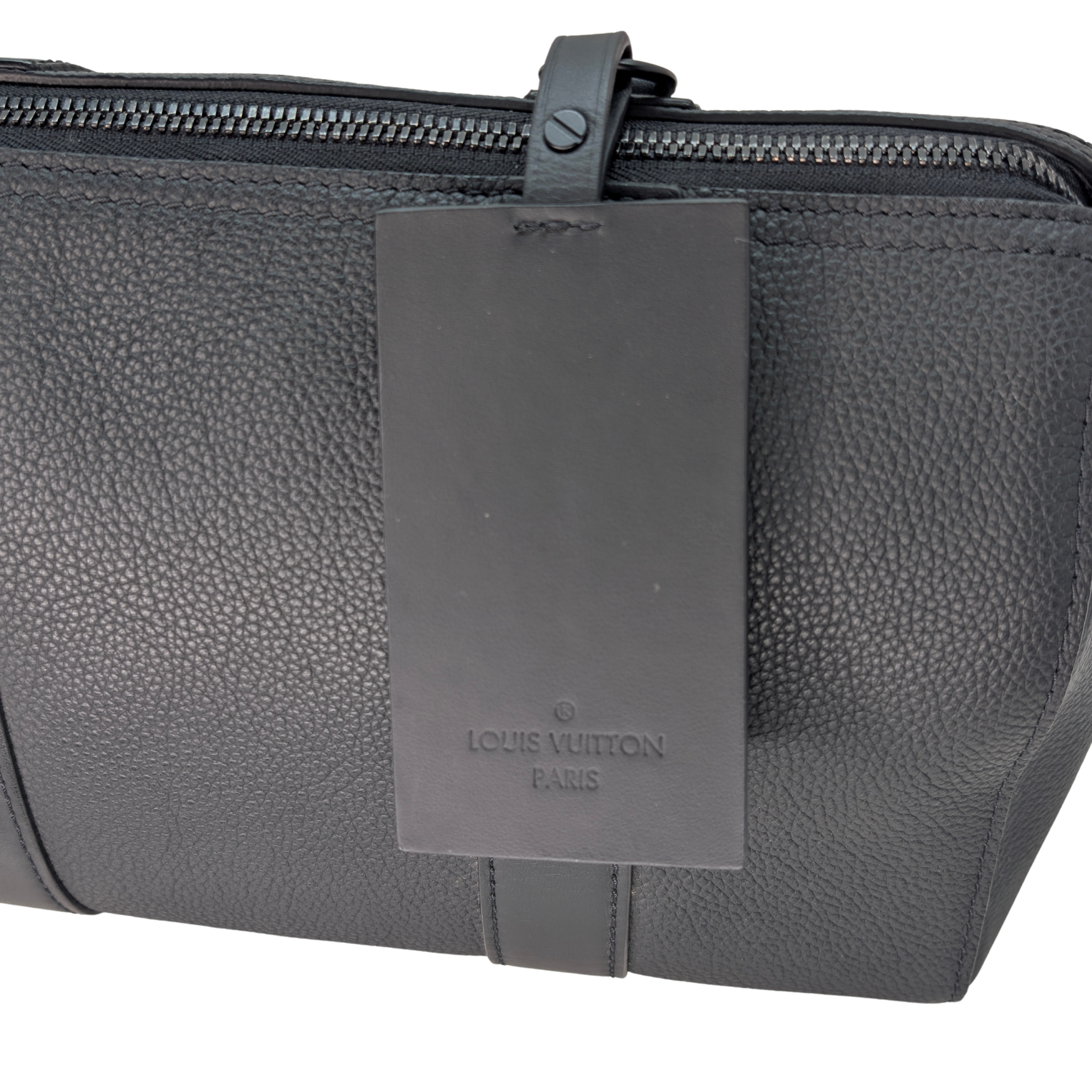 Louis Vuitton Aerogram City Keepall Grained Leather Black