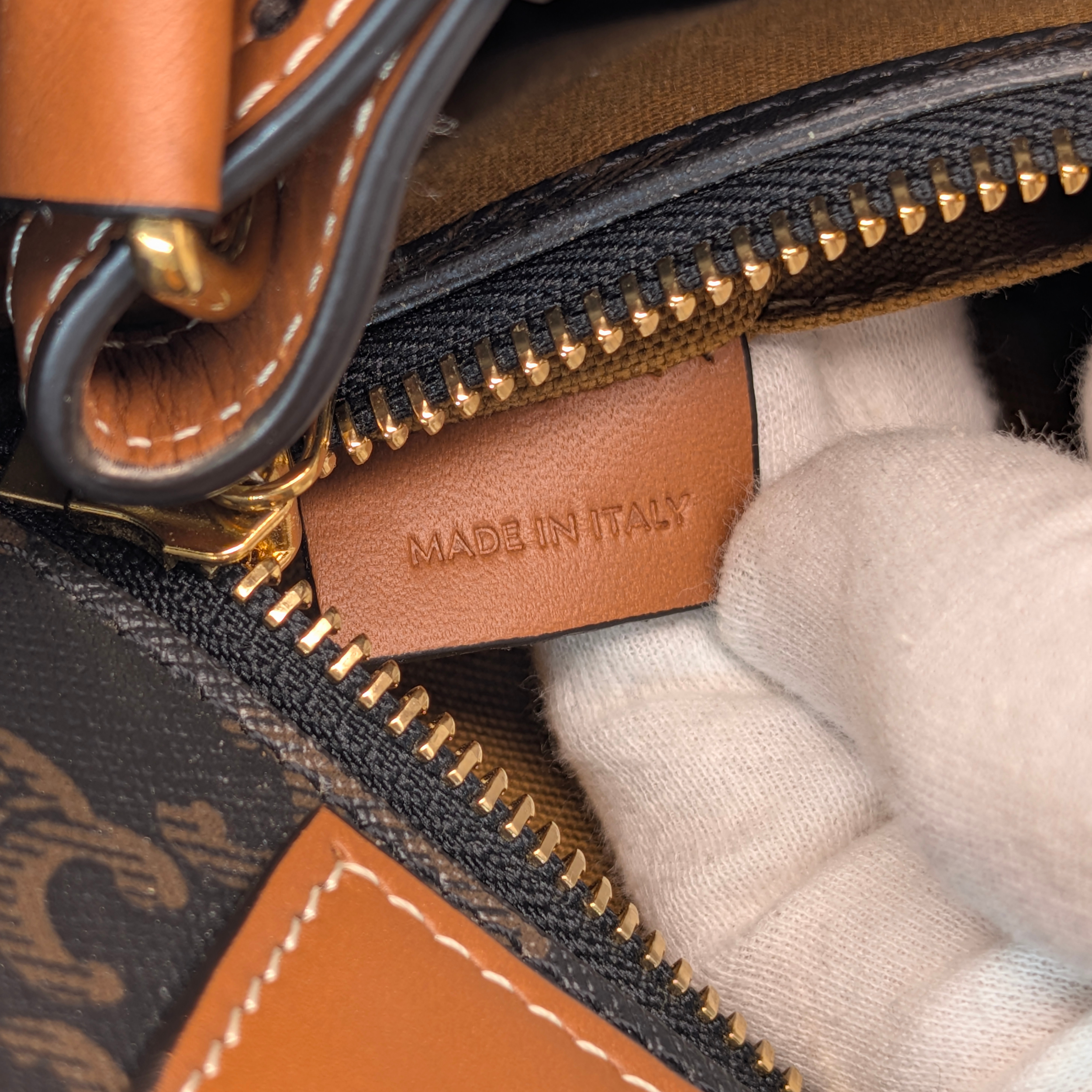 Celine Small Vertical Cabas Tote Bag Triomphe Canvas