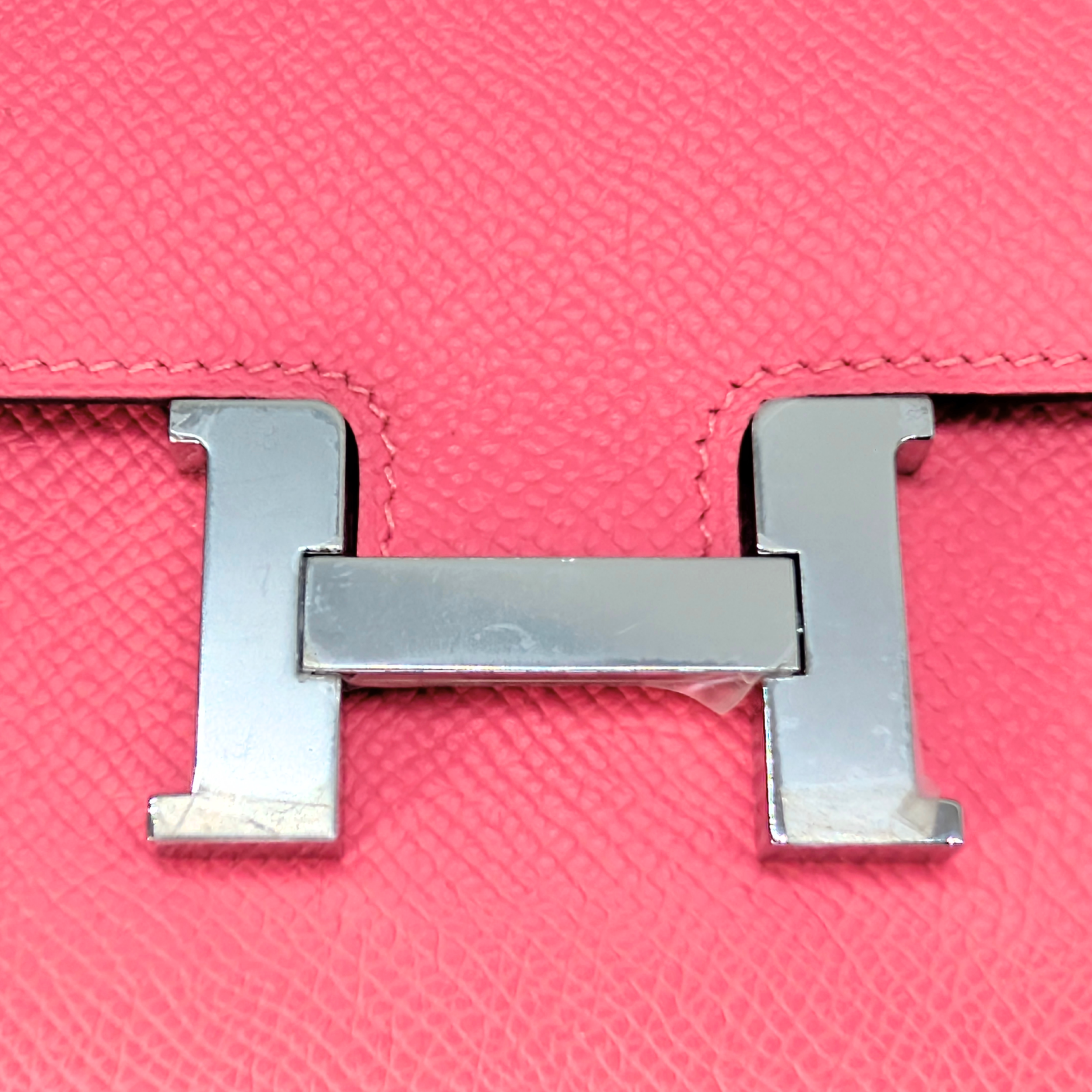 Hermes Constance To Go Rose Azalee Epsom W Stamp SHW