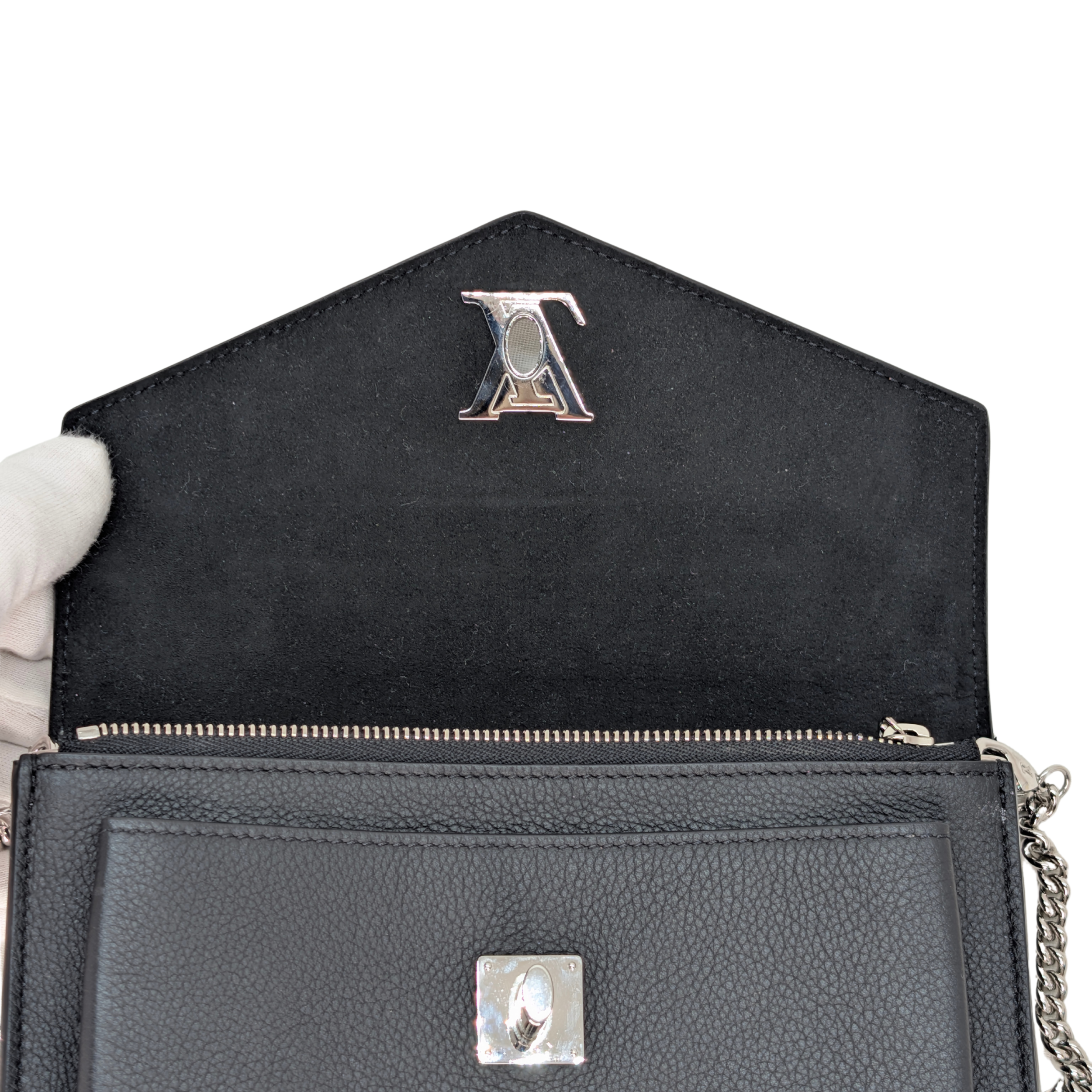 Louis Vuitton MyLockMe Chain Pochette Black Bag