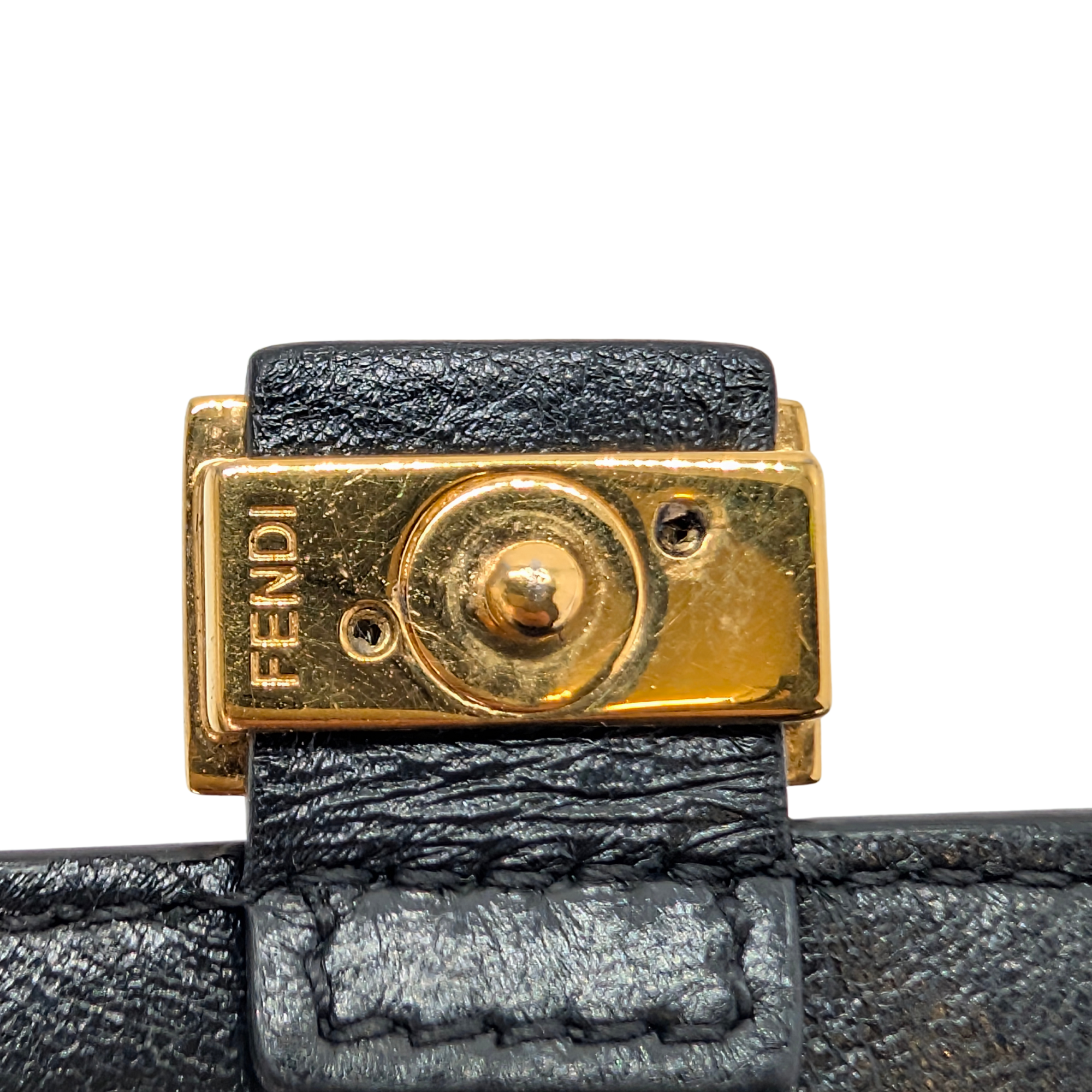 Fendi Nano Baguette Charm Bag Black