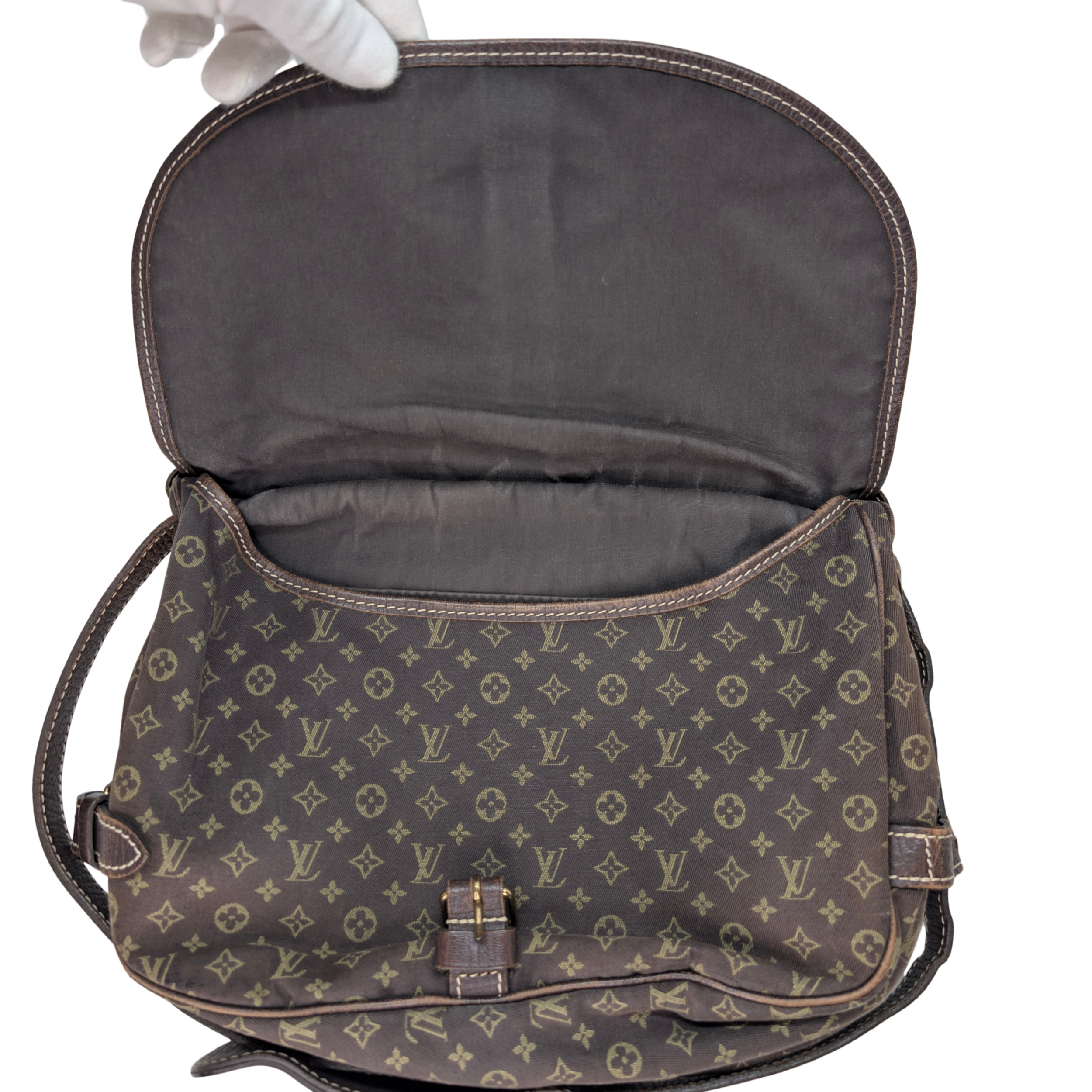 Louis Vuitton Saumur 30 Mini Lin Monogram Crossbody Bag