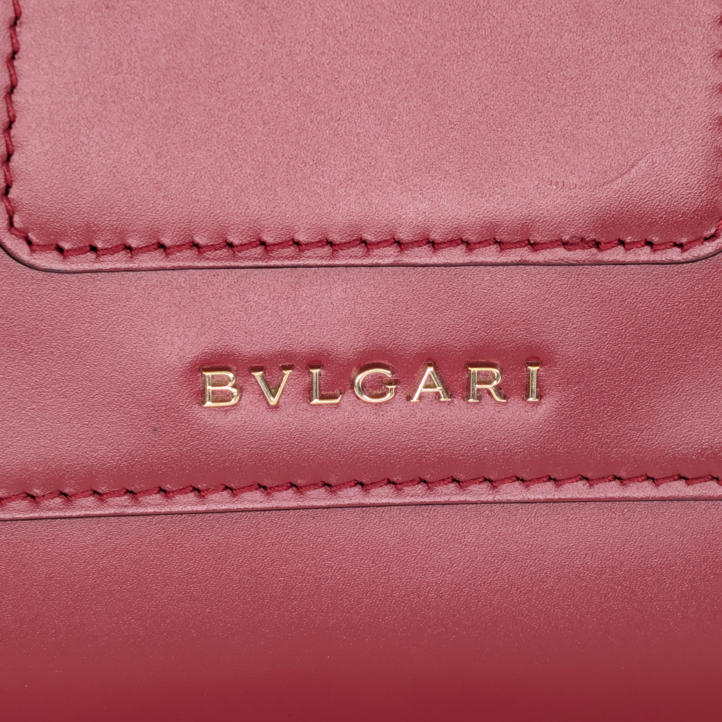 Bvlgari Calfskin Serpenti Forever Top Handle Red