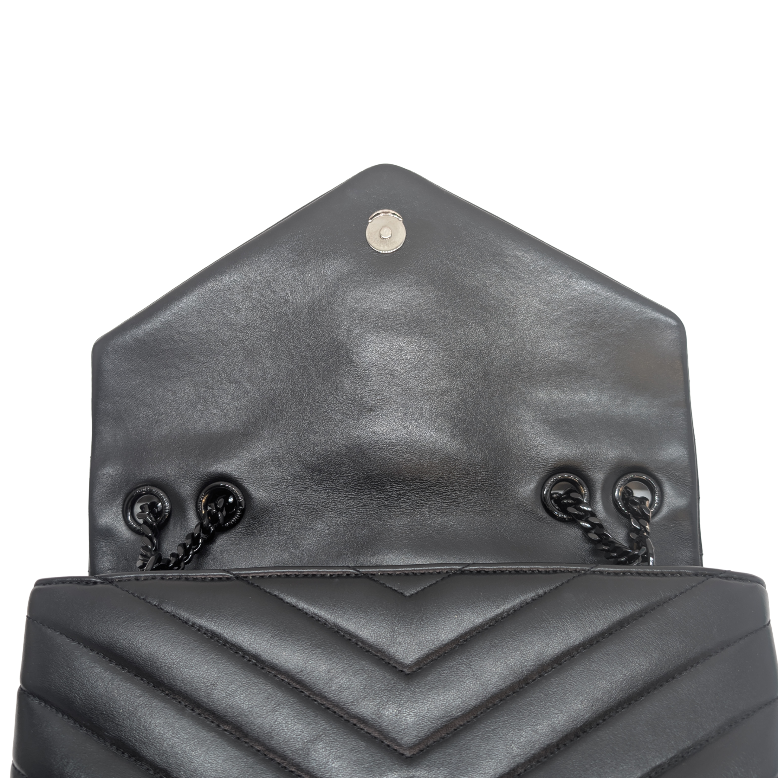 Saint Laurent Loulou Toy Medium Shoulder Bag Black