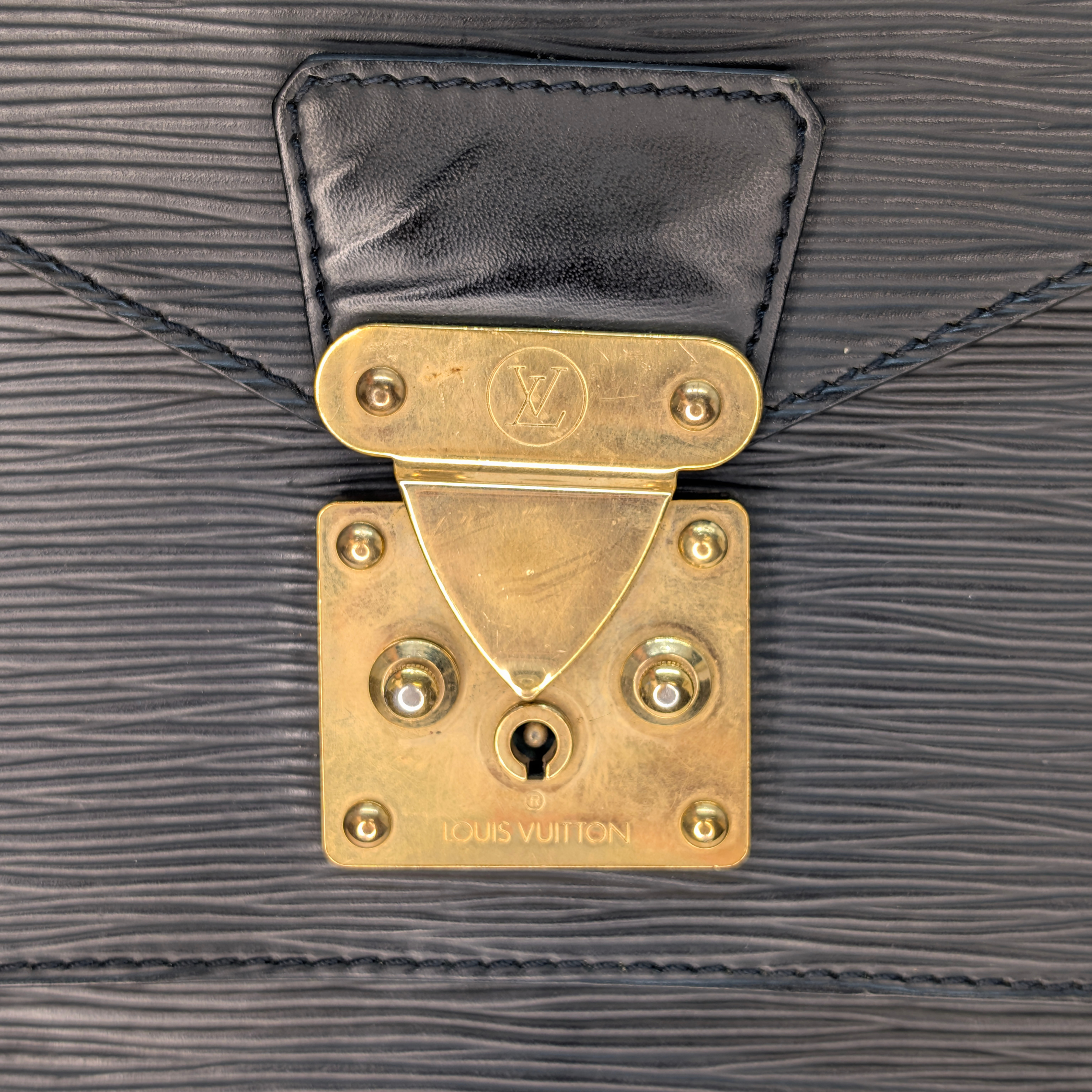 Louis Vuitton Monceau 28 Epi Bag Black