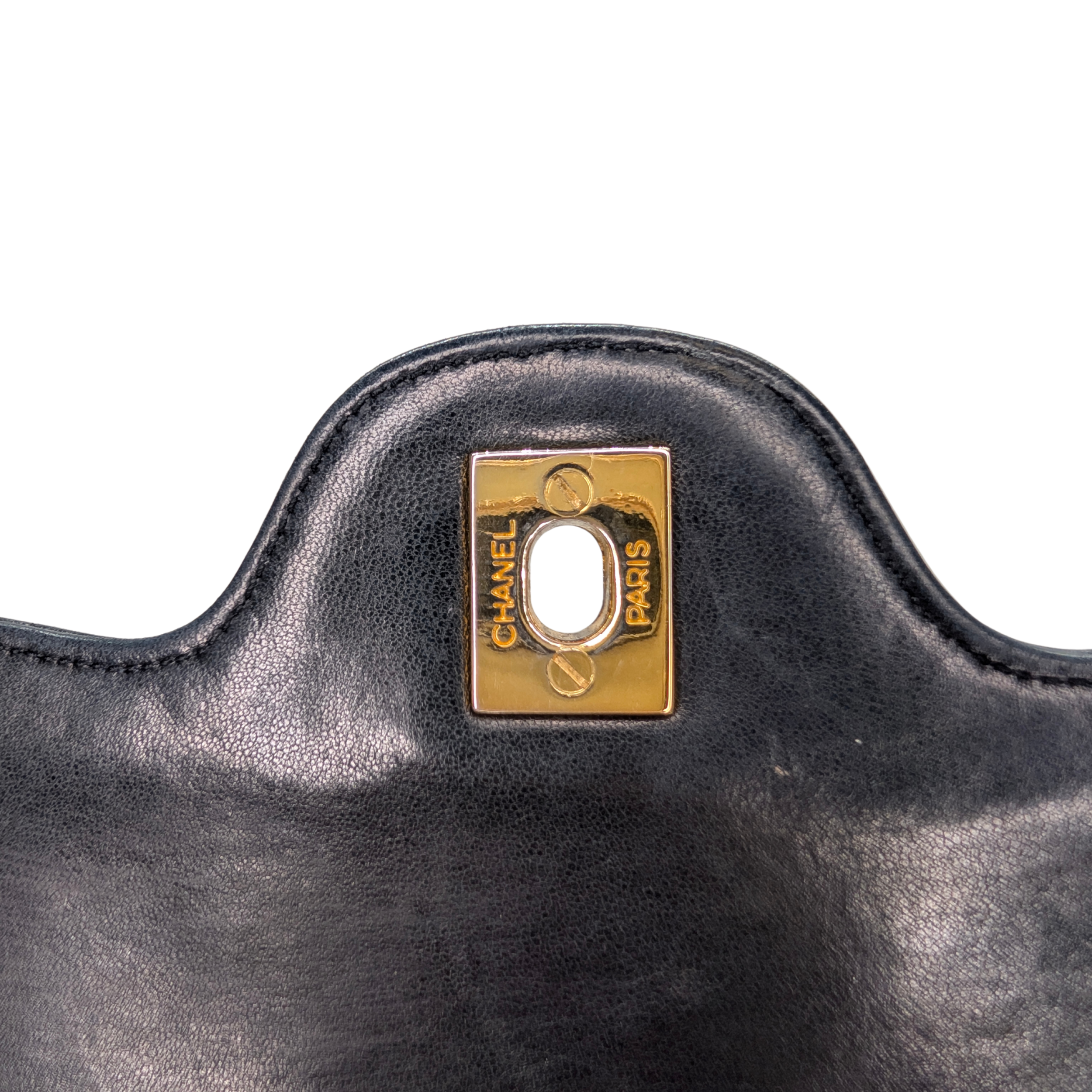 Chanel Vintage Classic Double Flap Medium Bag Black