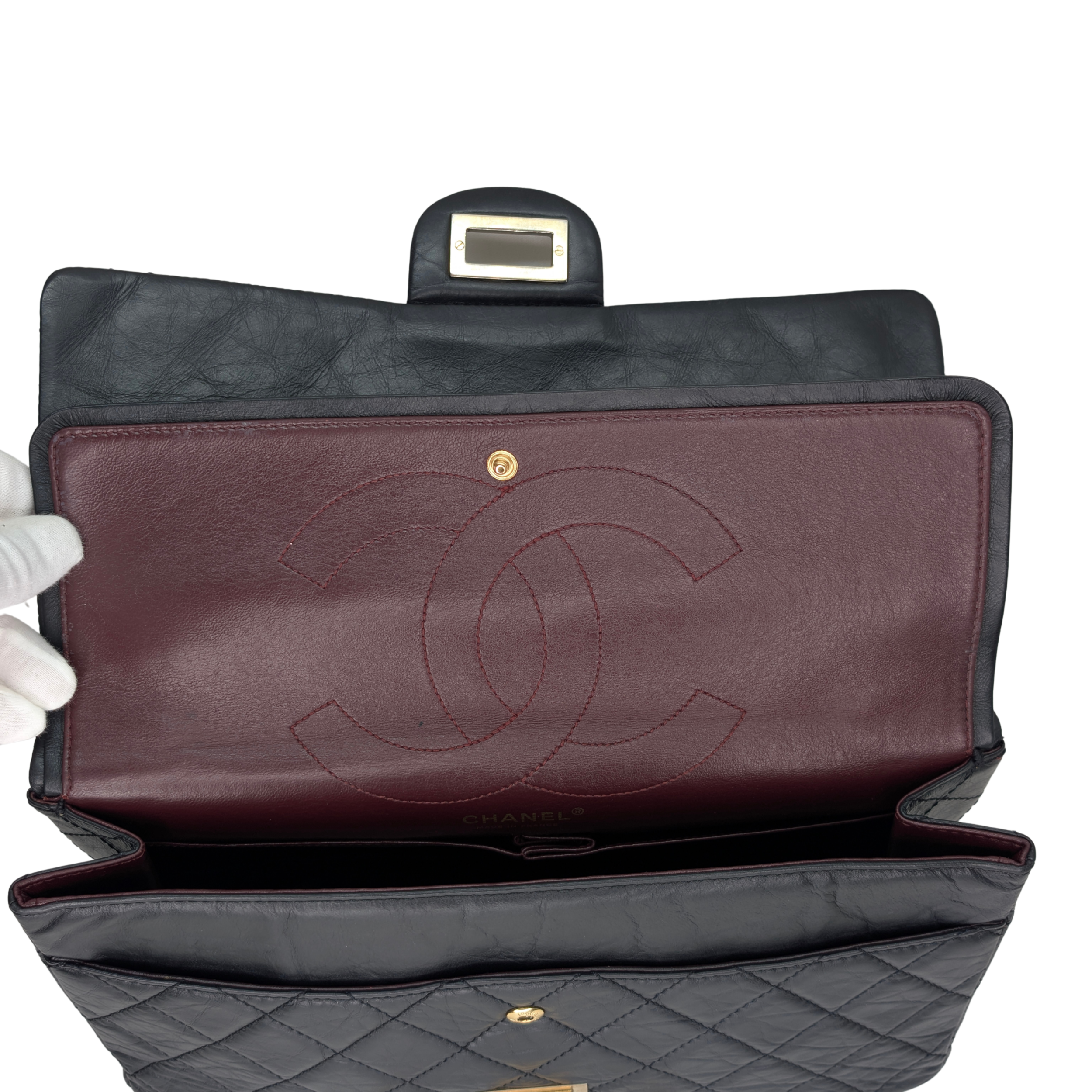 Chanel Chanel 2.55 Reissue 227 Flap Bag 22 Series Black