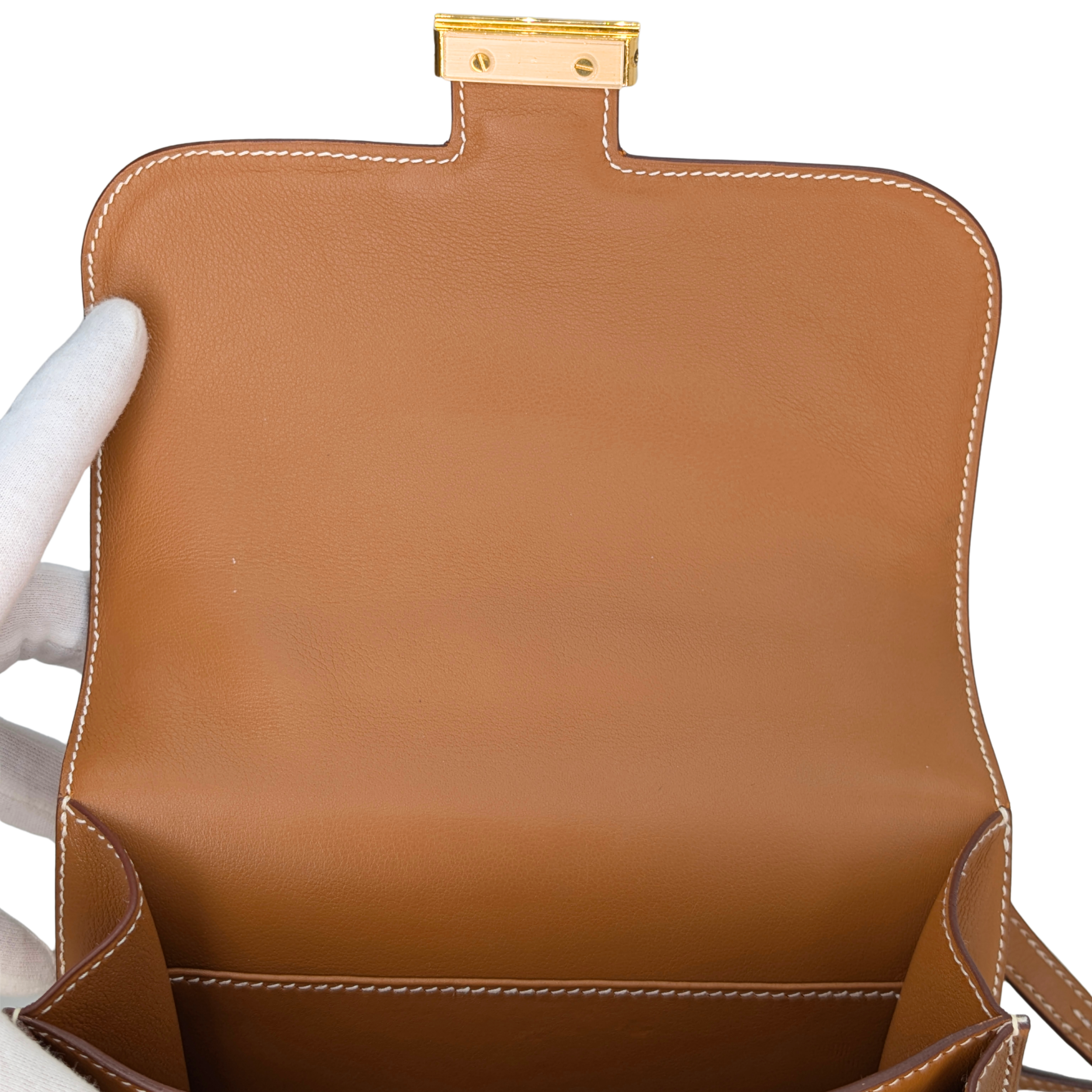 Hermes Mini Constance Swift Gold GHW Stamp C