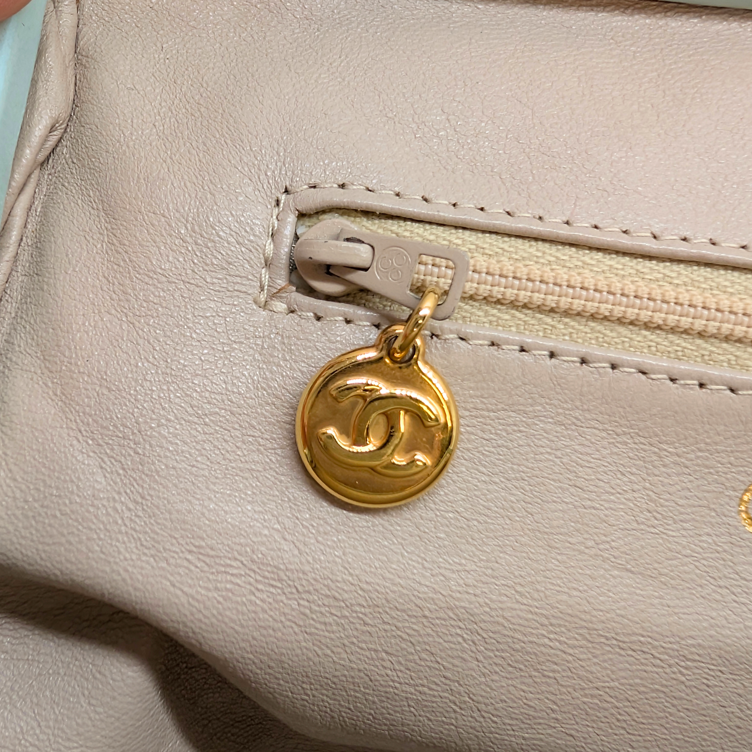 Chanel Vintage Kiss Lock Bag Baby Blue