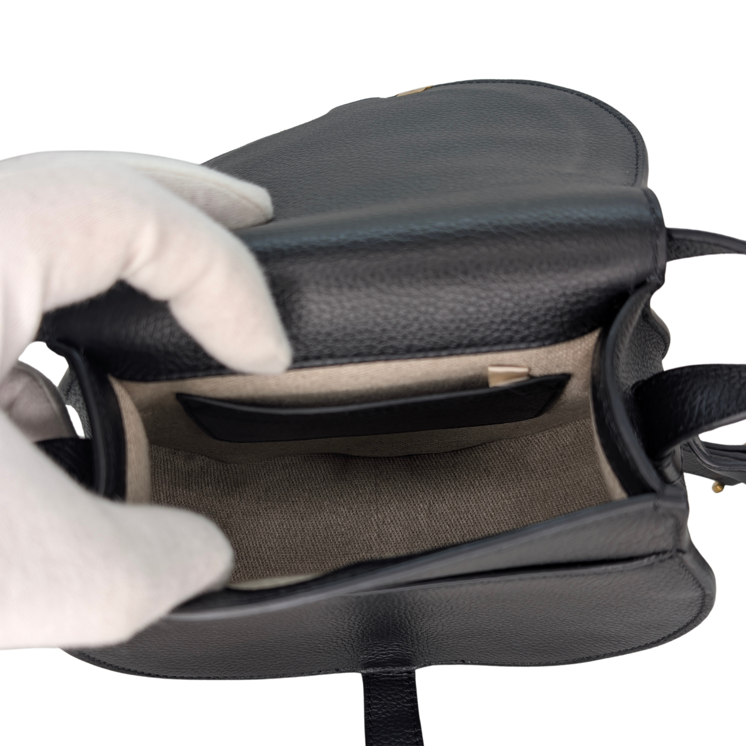 Chloe Marcie Saddle Small Bag Black
