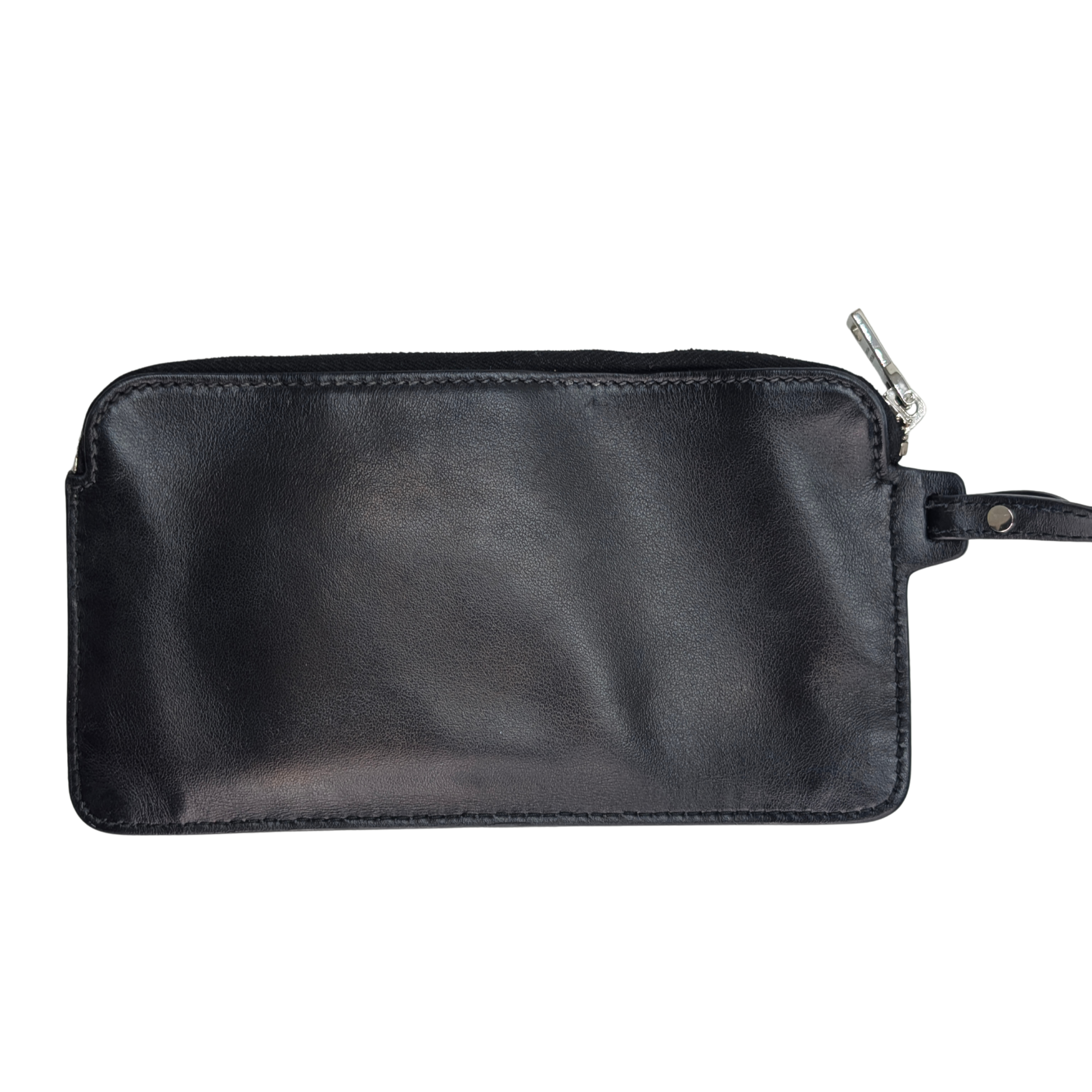 Prada Vitello Intrecciato Tress Bucket Bag Black