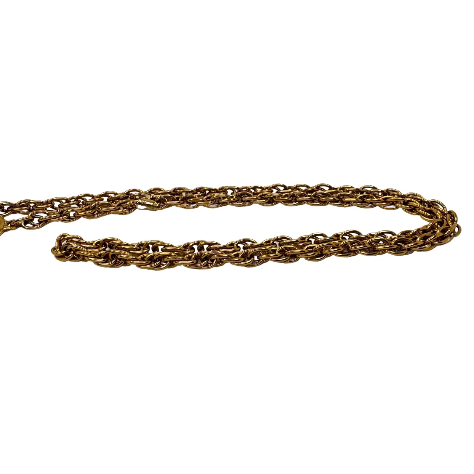 Chanel Gold Plated Hammered Medallions Charms Necklace / Belt - Lost Designer
