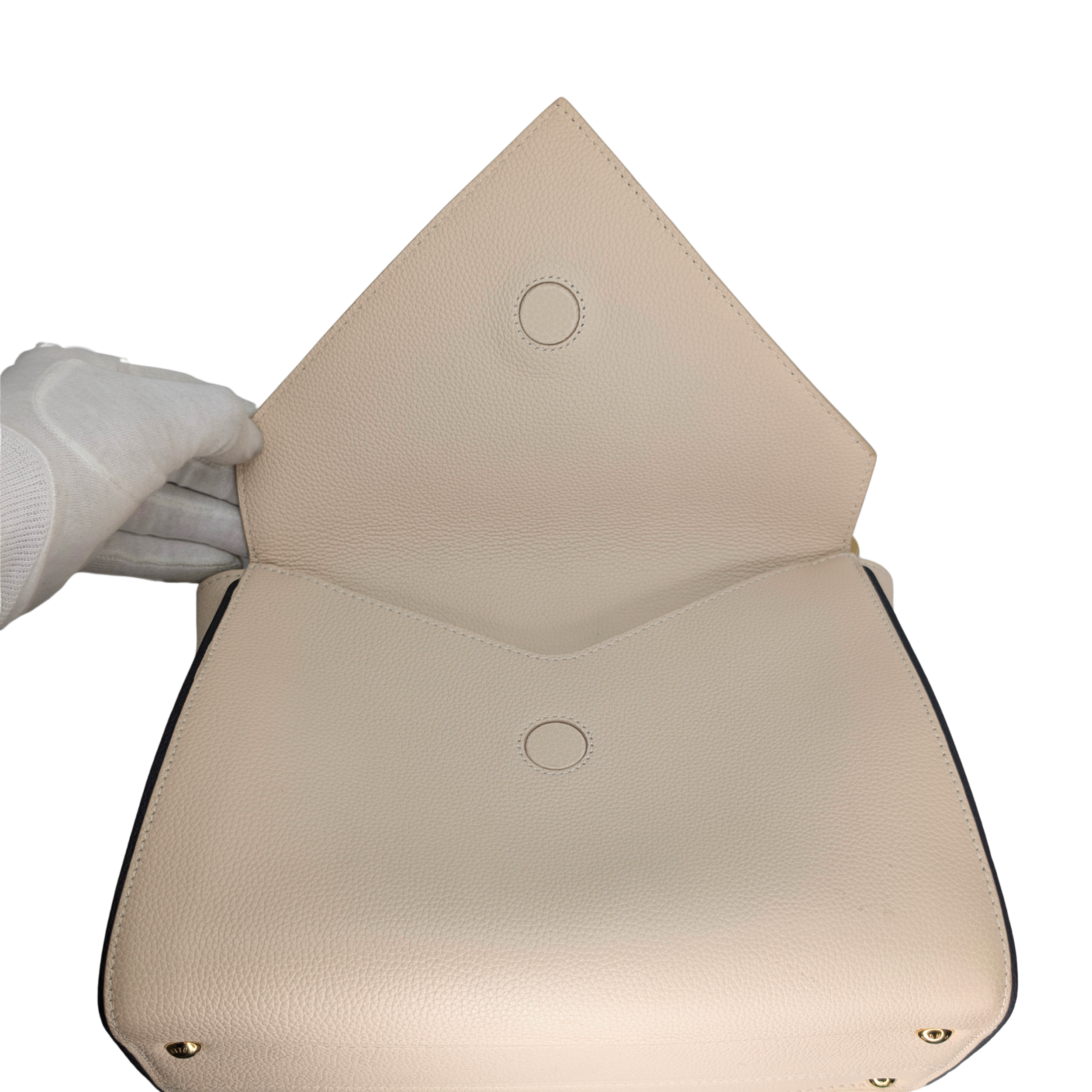 Louis Vuitton Double V Leather Bag Monogram Beige