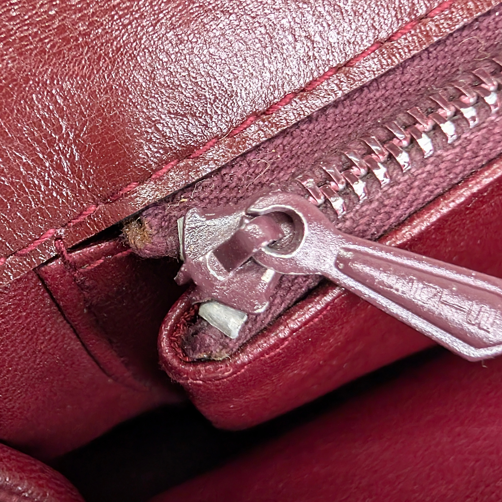Gucci Vintage Crocodile Shoulder Bag Burgundy