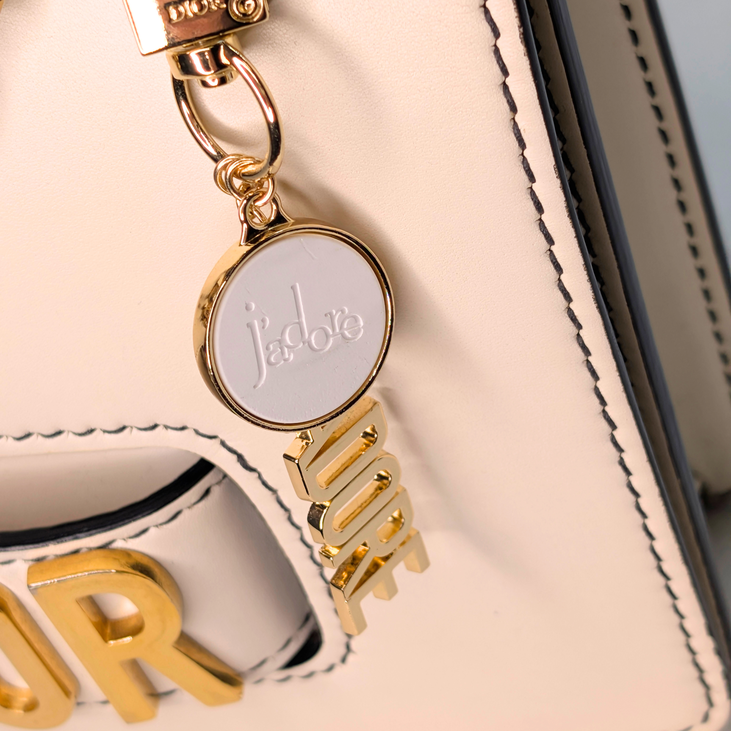 Dior JaDior Medium Calfskin Shoulder Bag White