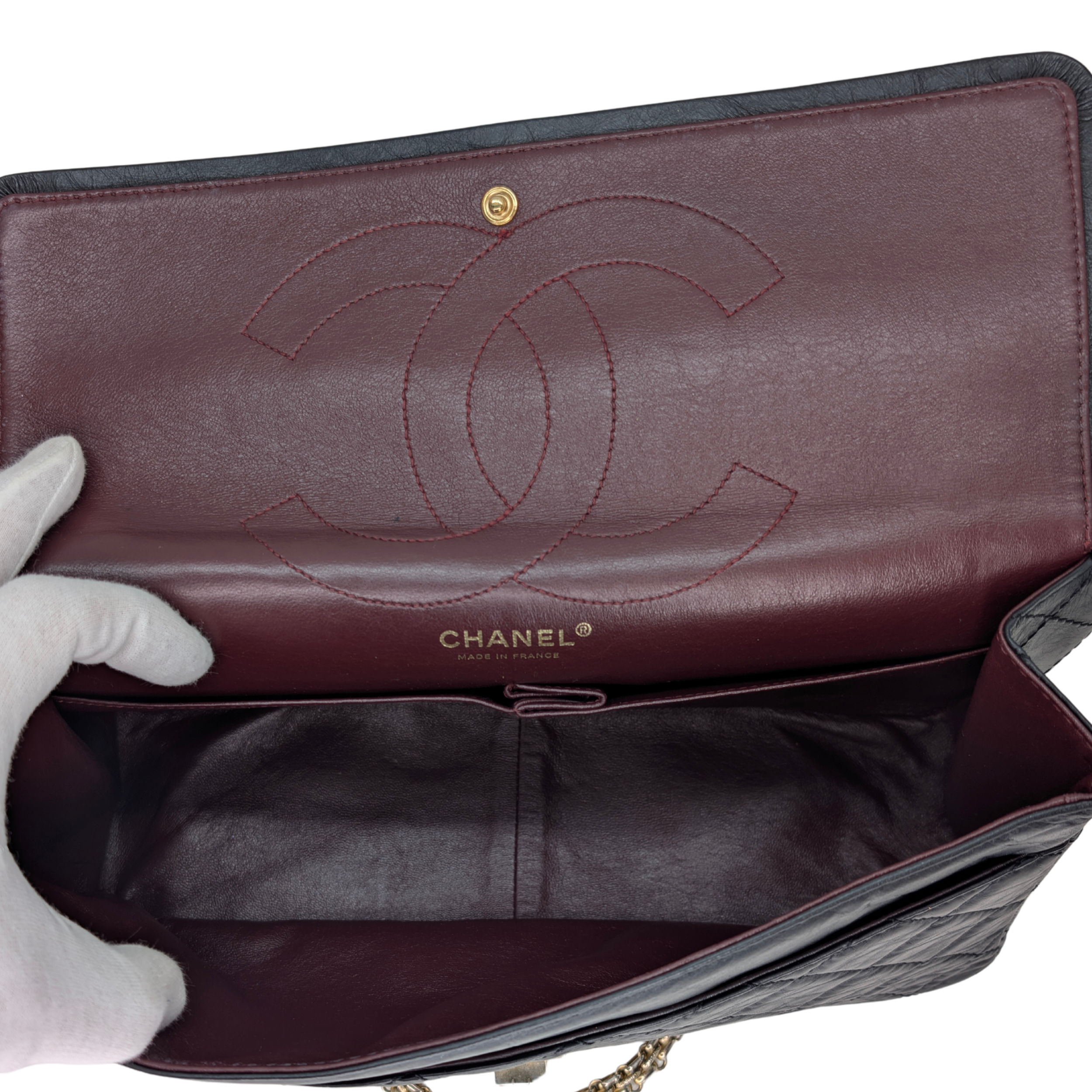 Chanel Chanel 2.55 Reissue 227 Flap Bag 22 Series Black