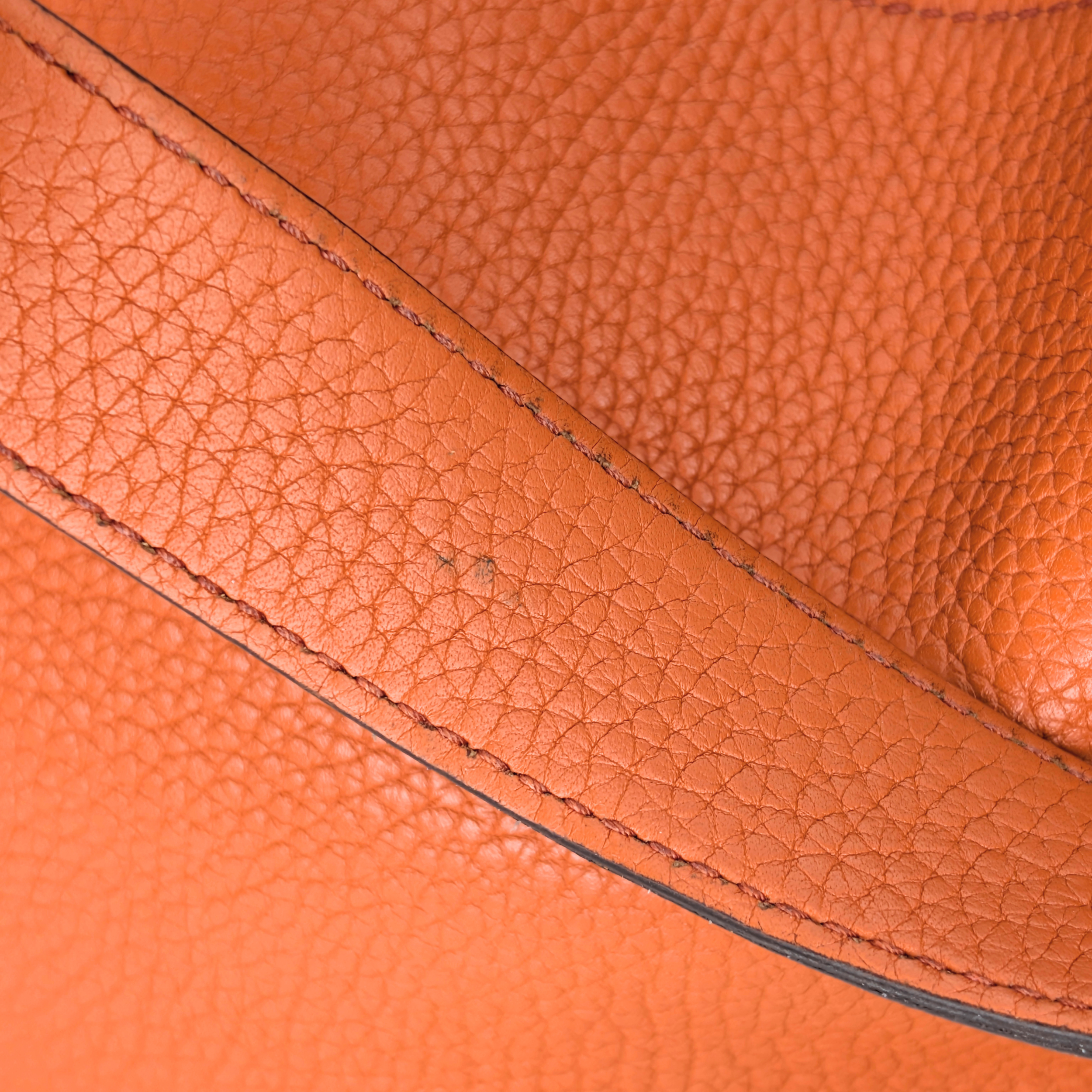 Hermes Lindy Clemence 26 X Stamp SHW Orange
