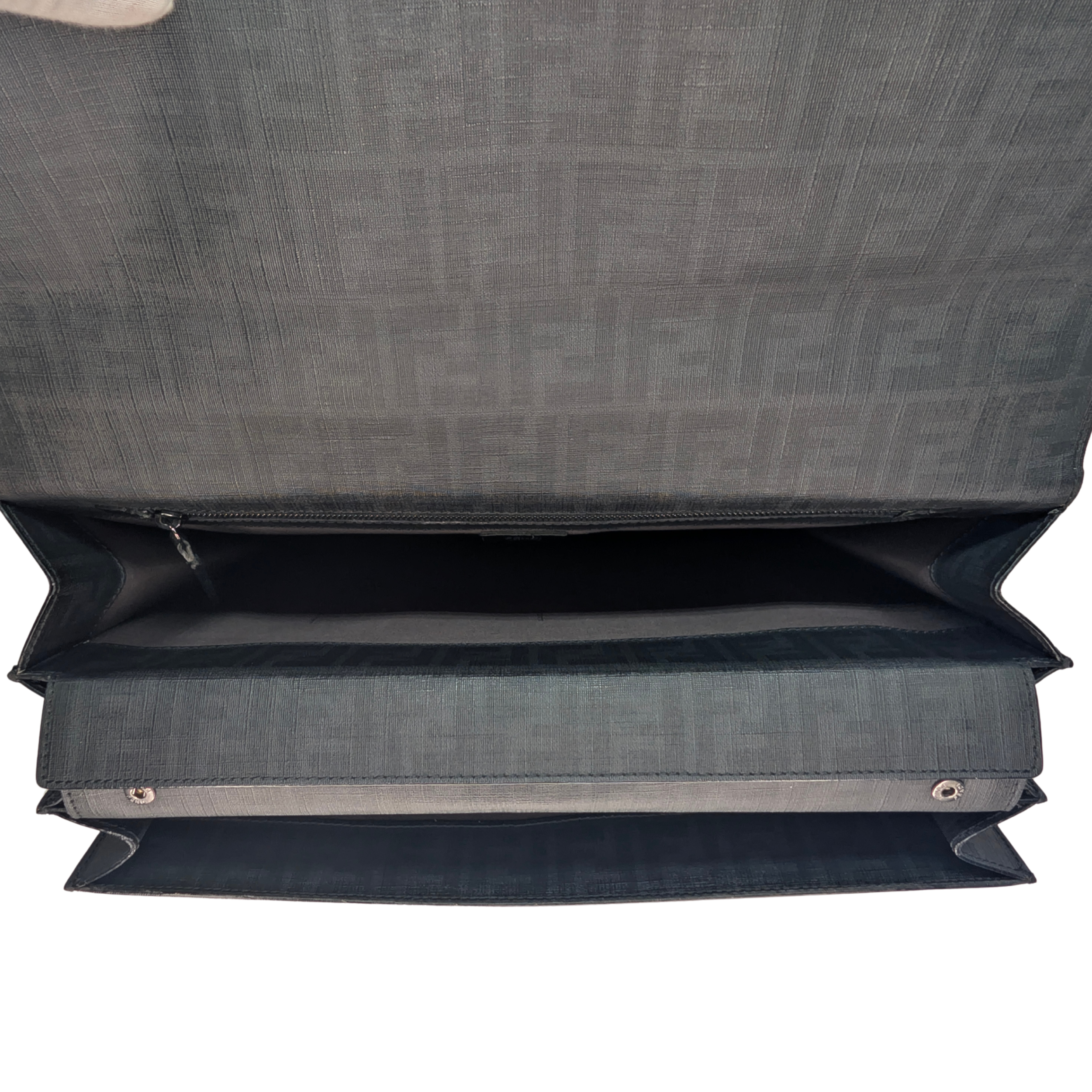 Fendi Zucca Monogram Briefcase Black