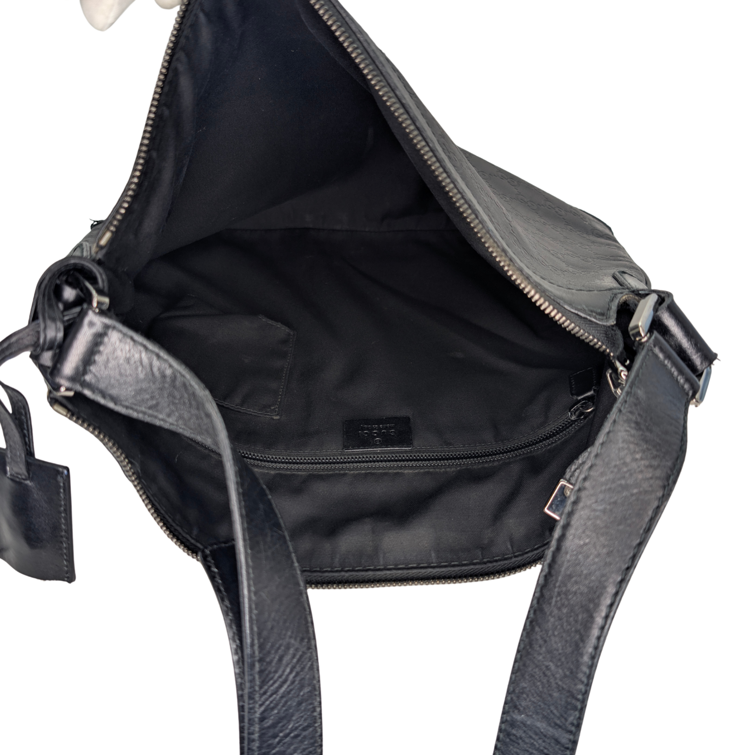 Gucci Guccissima Messenger Bag Large Black