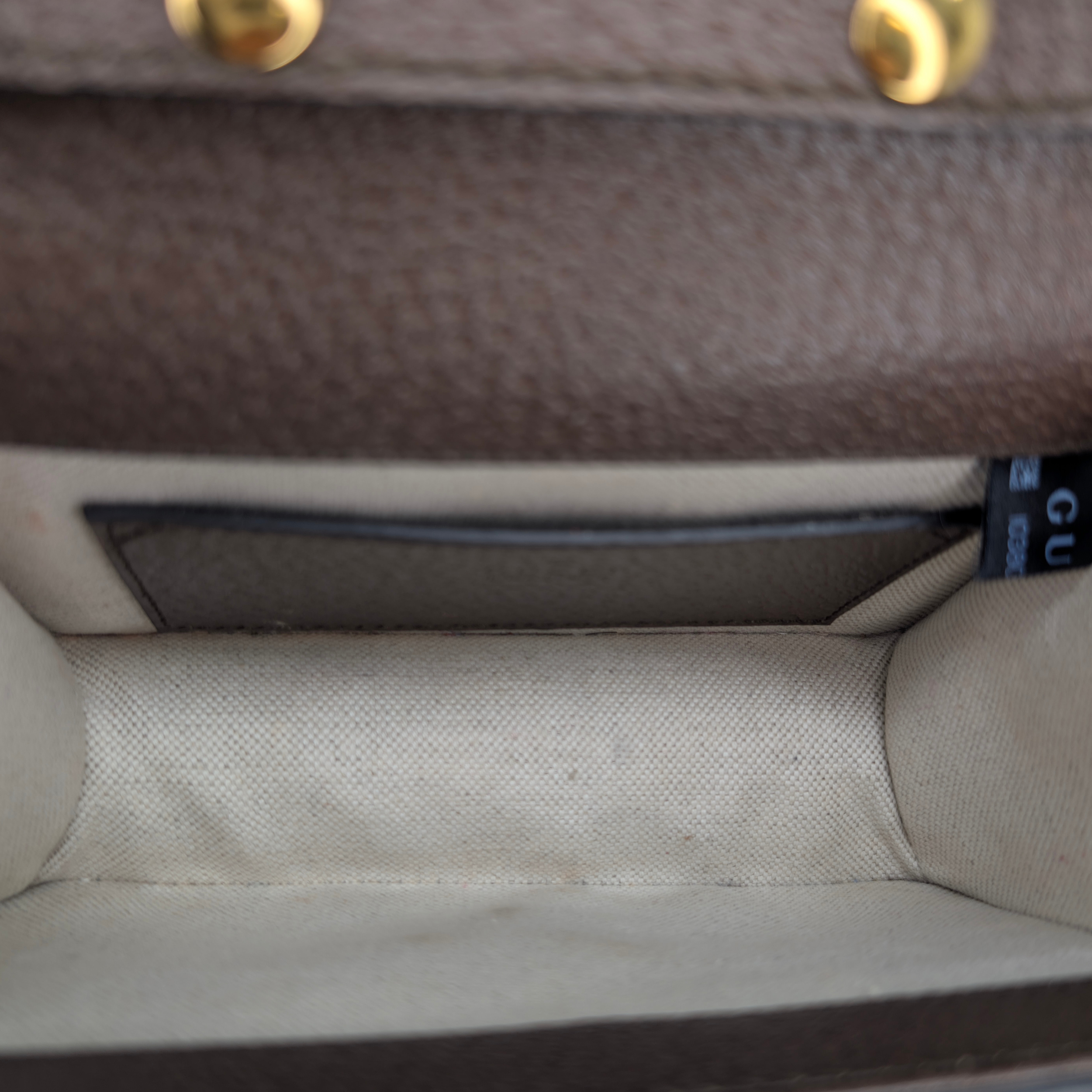 Gucci GG Supreme Ophidia Lock Mini Top Handle Shoulder Bag