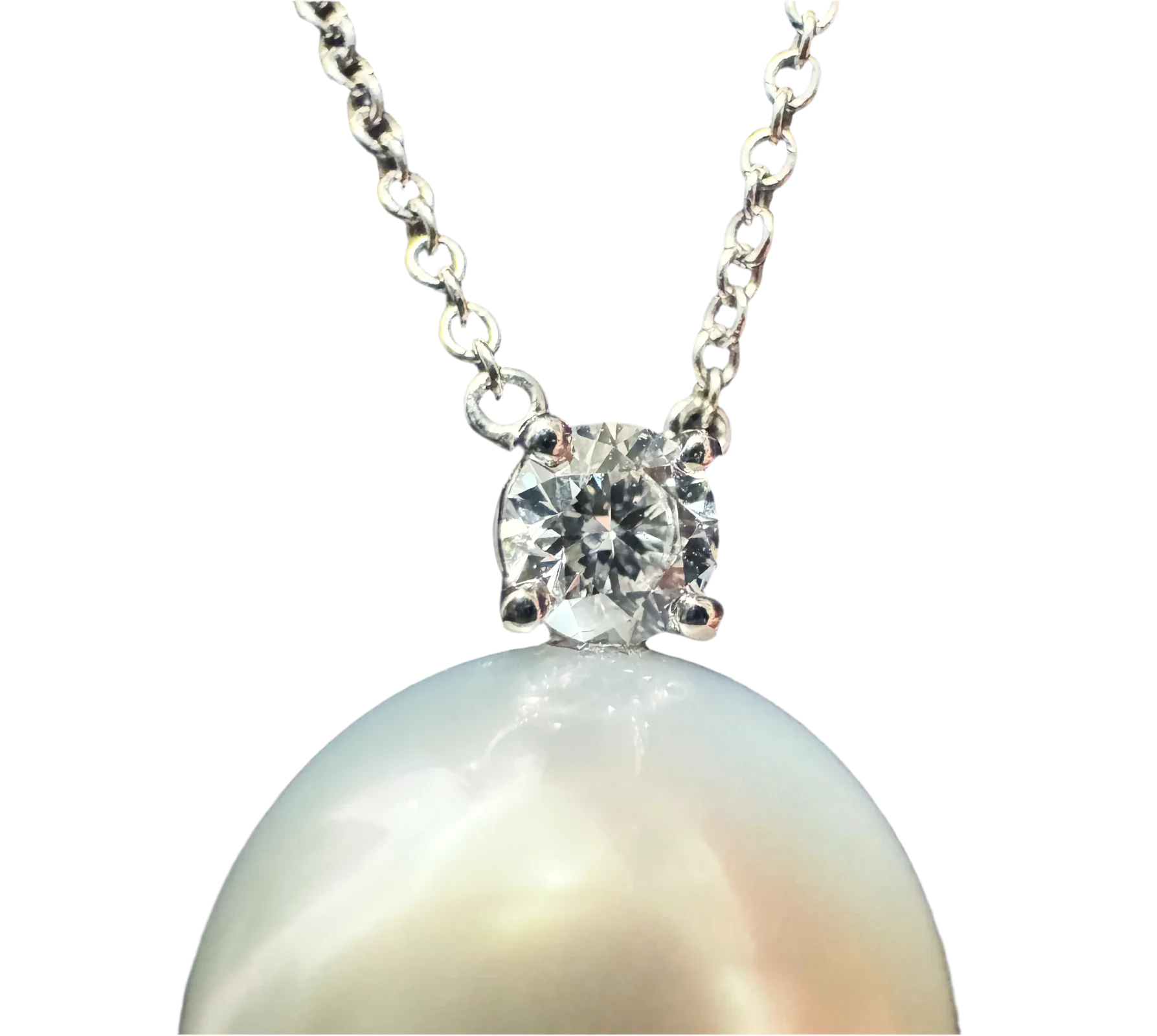 Tiffany & Co. South Sea Noble Pearl Necklace – 0.17 ct Diamond / Platinum - Lost Designer