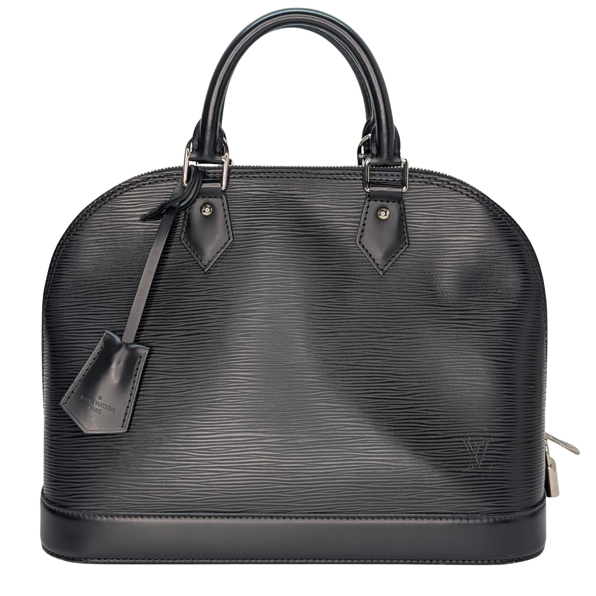 Louis Vuitton Alma MM Handbag Epi Leather Black
