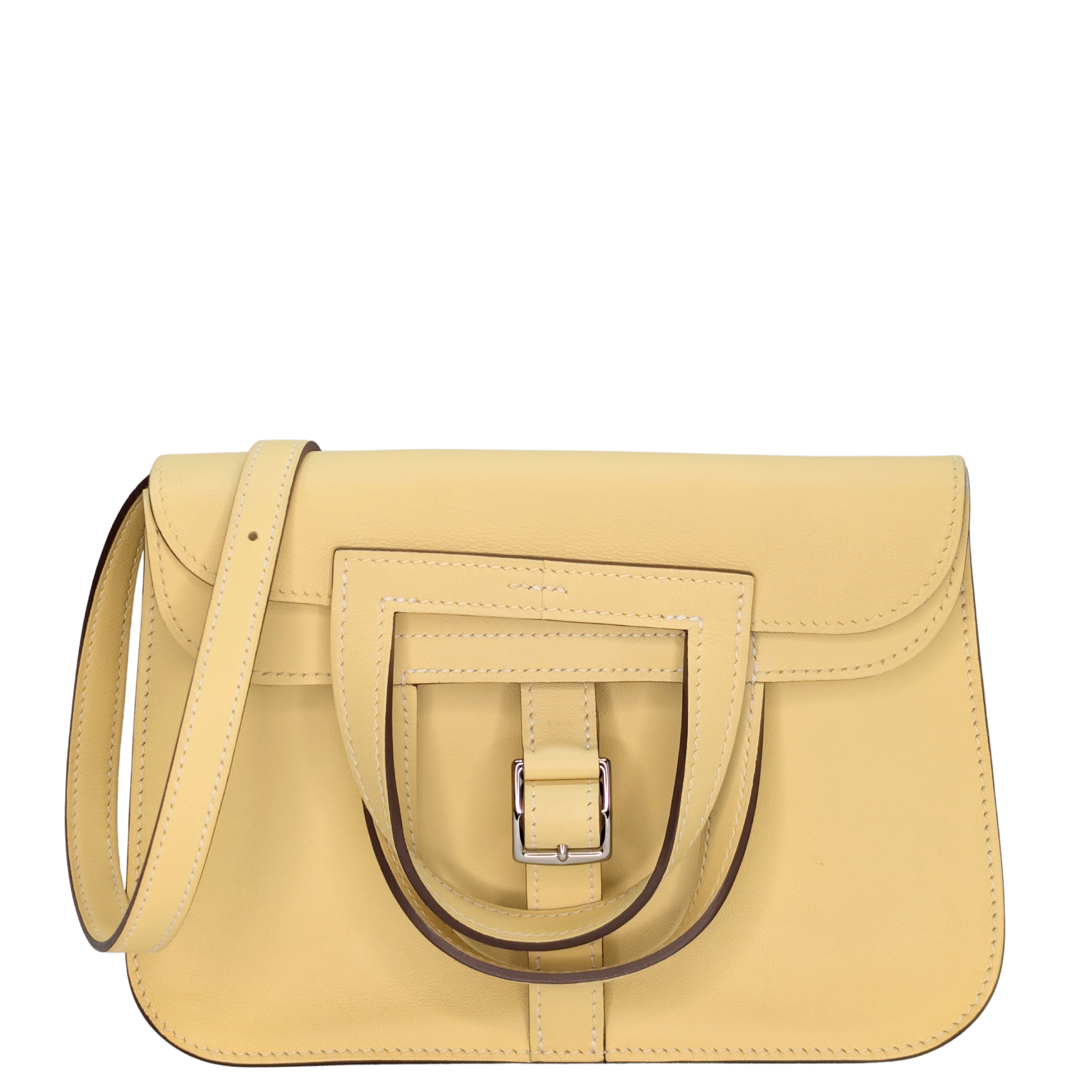 Hermes Mini Halzan 22 Swift Jaune Poussin SHW Stamp X