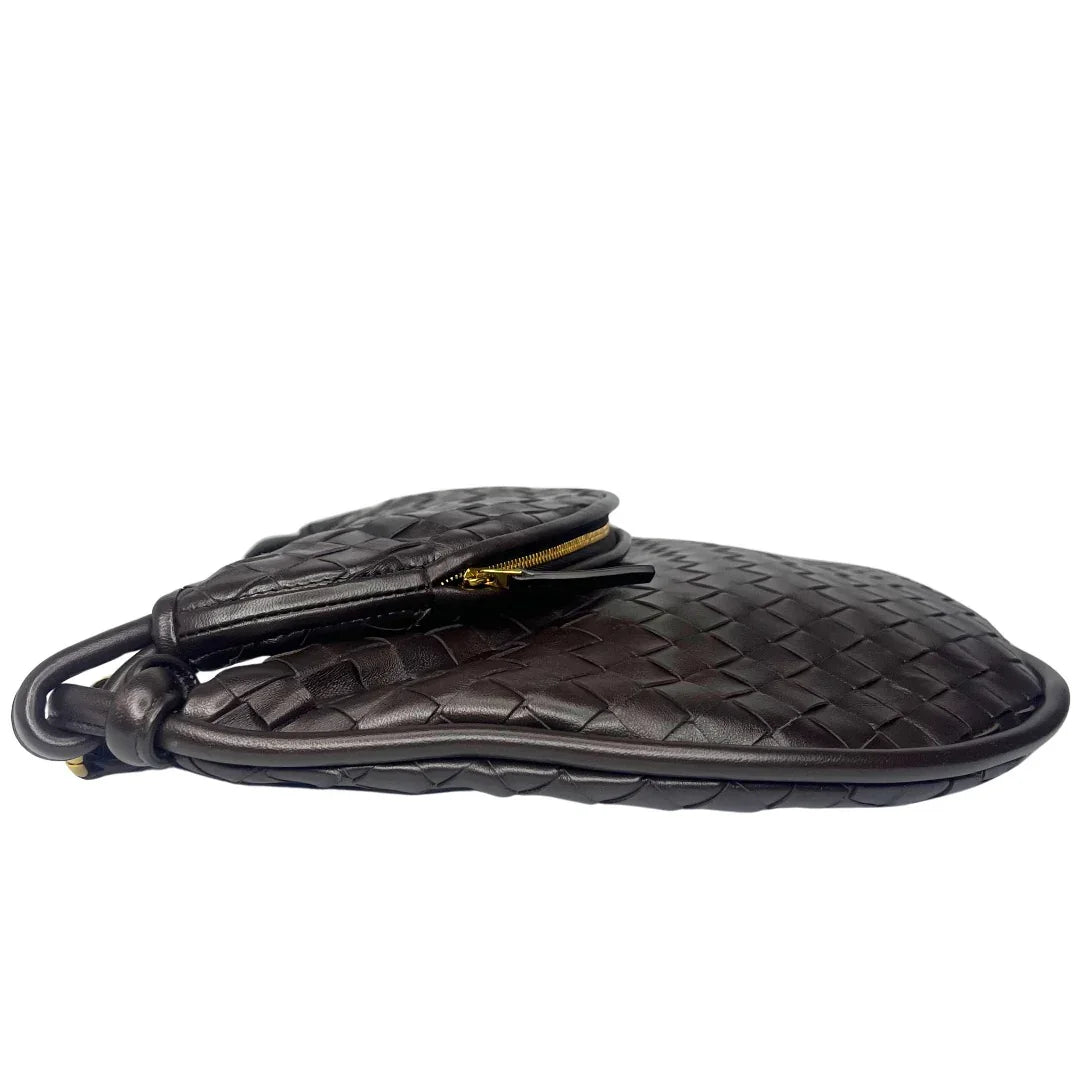 Brand New Bottega Veneta Gemelli Large Shoulder Bag – Intrecciato Dark Brown - Lost Designer