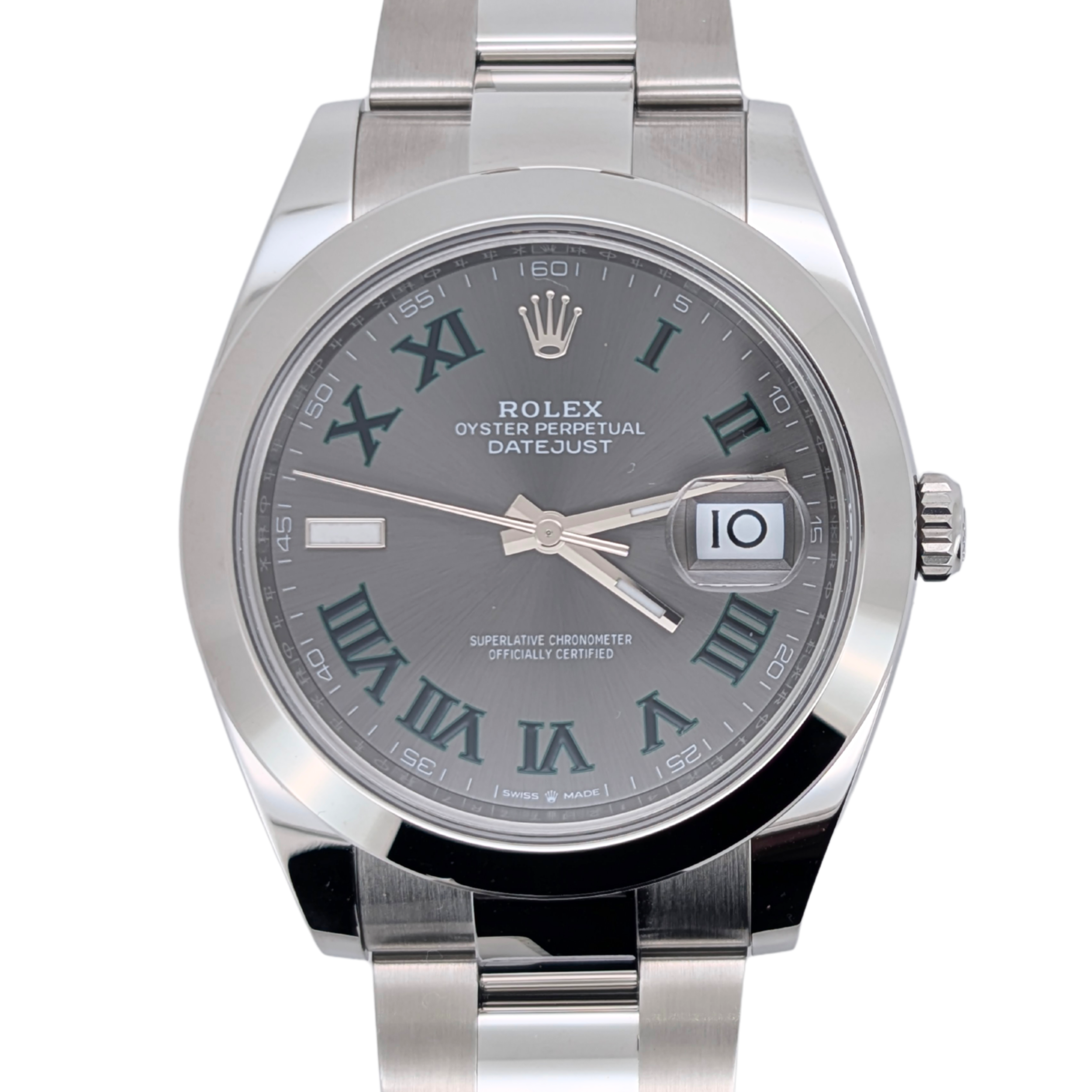 Rolex Datejust 41mm Ref. 126300 Wimbledon Dial Oyster Bracelet 2025