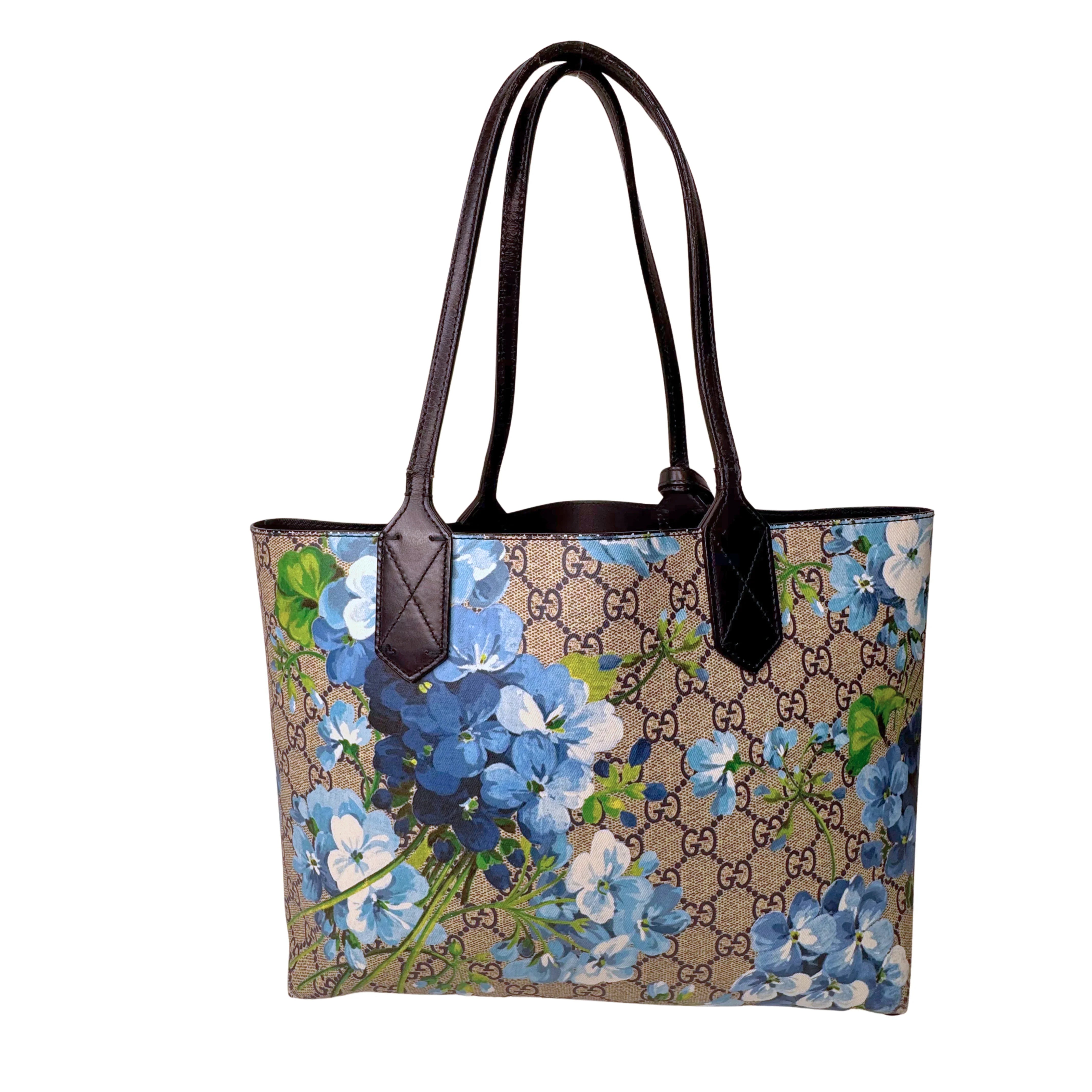 GG Supreme Monogram Blooms Small Tote Beige - Lost Designer