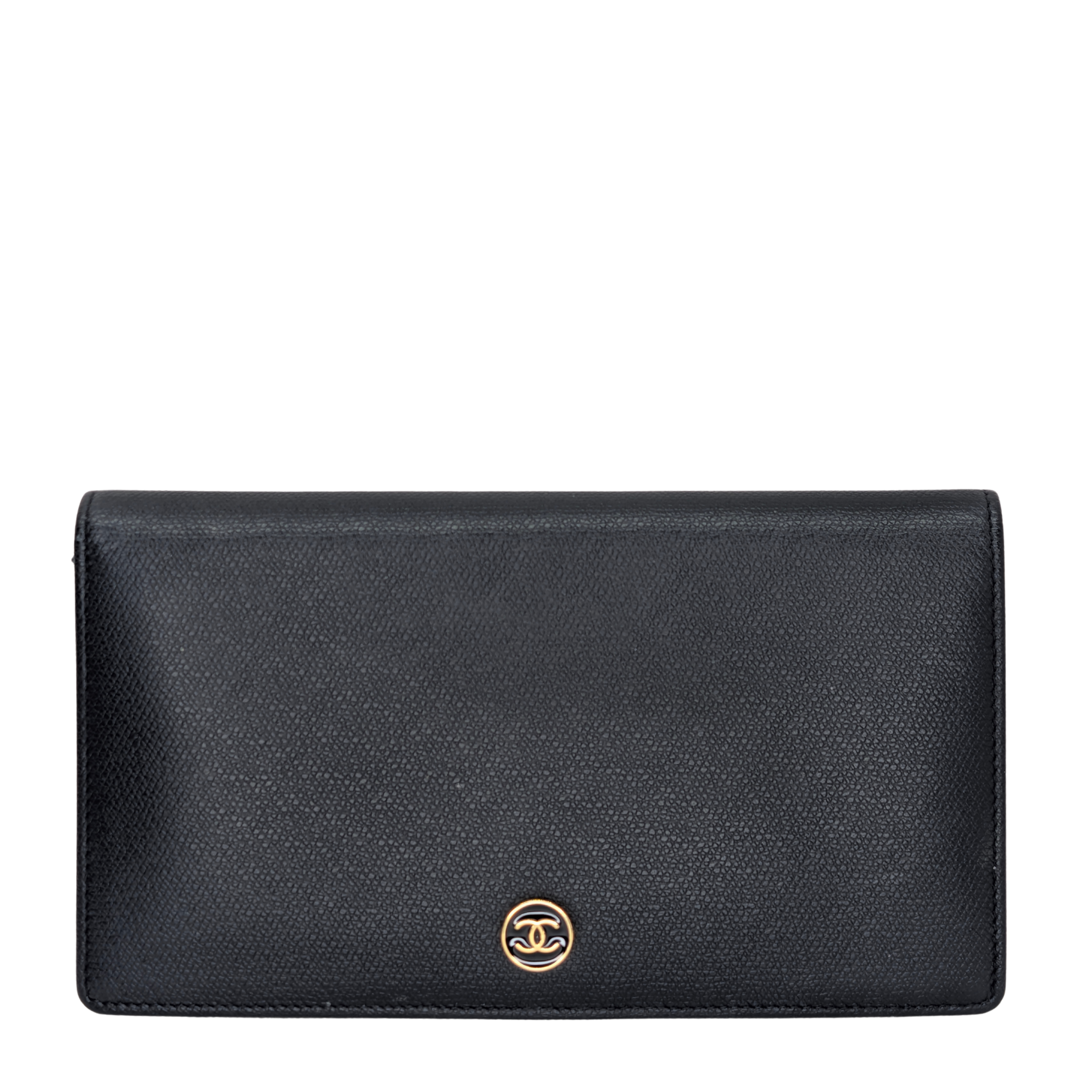 Chanel Leather Long Continental Wallet Black