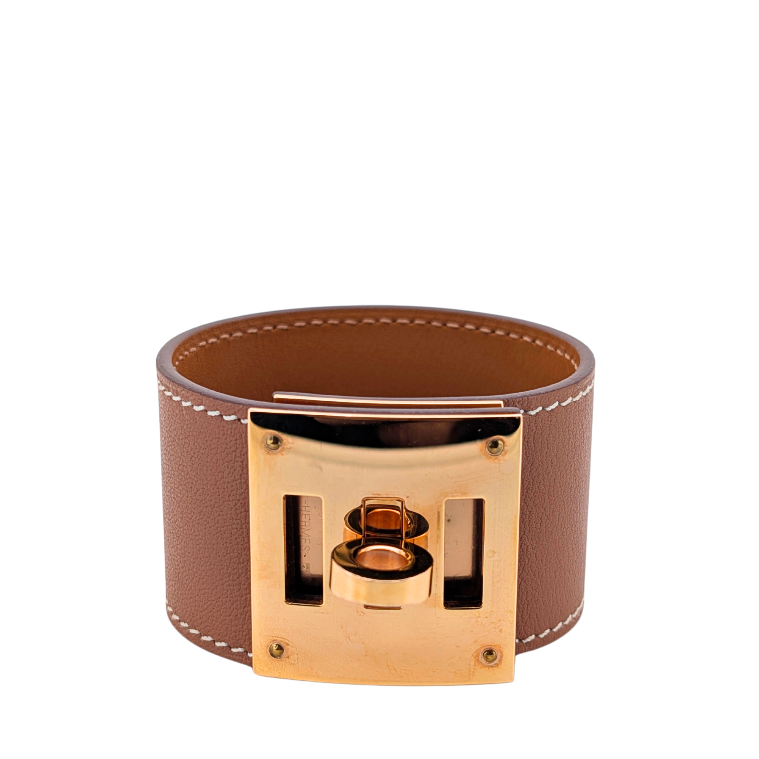 Hermes Bracelet Kelly Dog swift Leather Bracelet