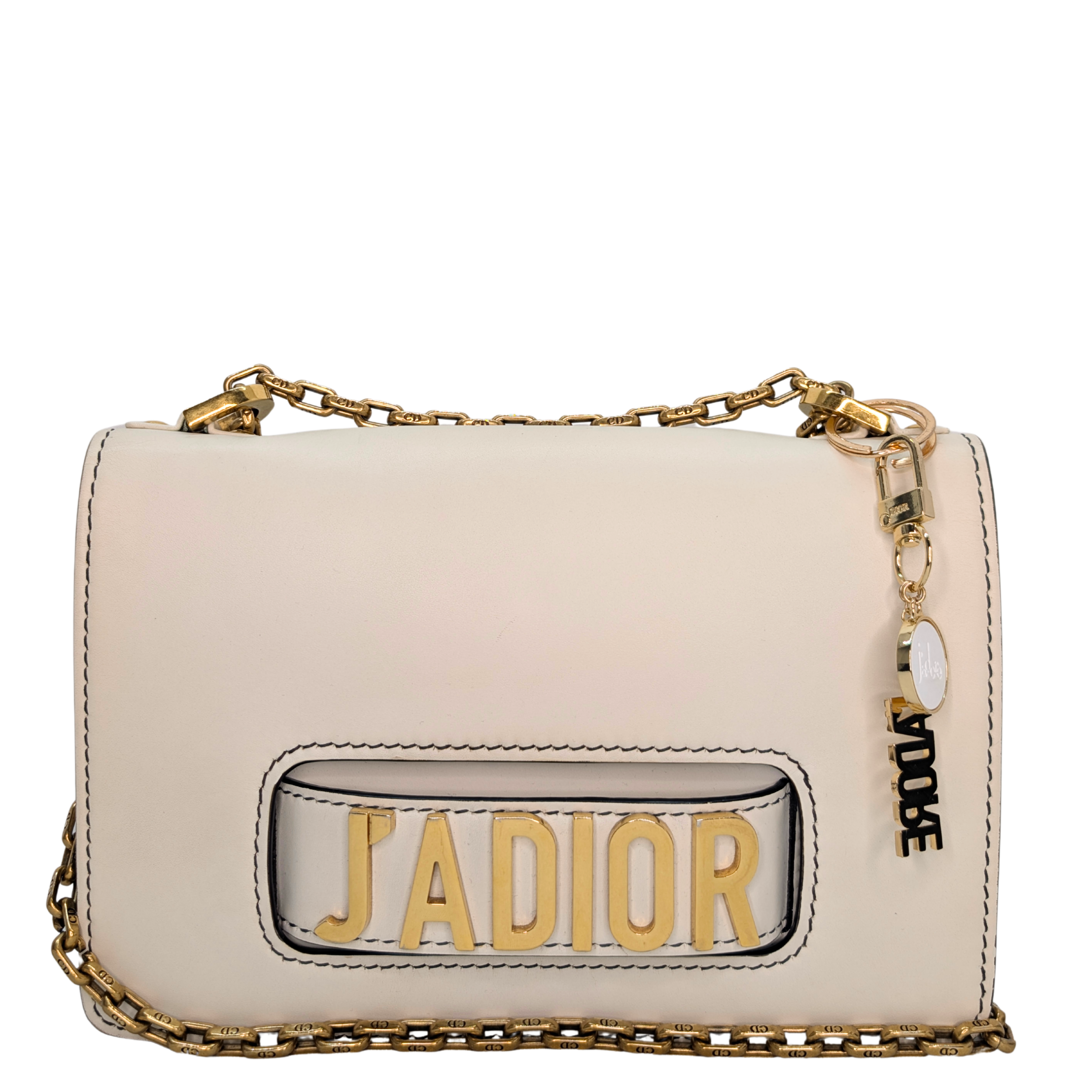 Dior JaDior Medium Calfskin Shoulder Bag White