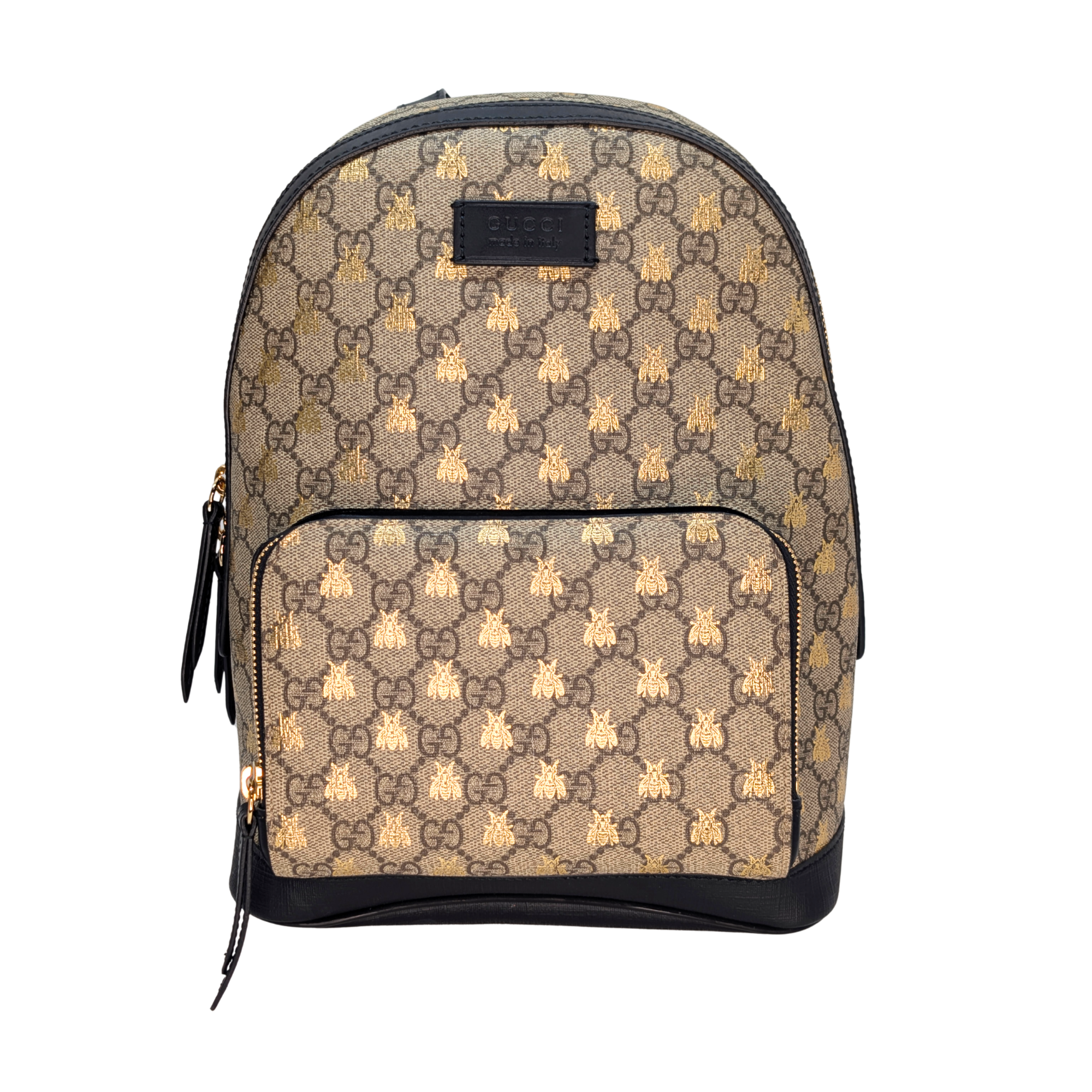Gucci GG Supreme Bees Backpack Beige