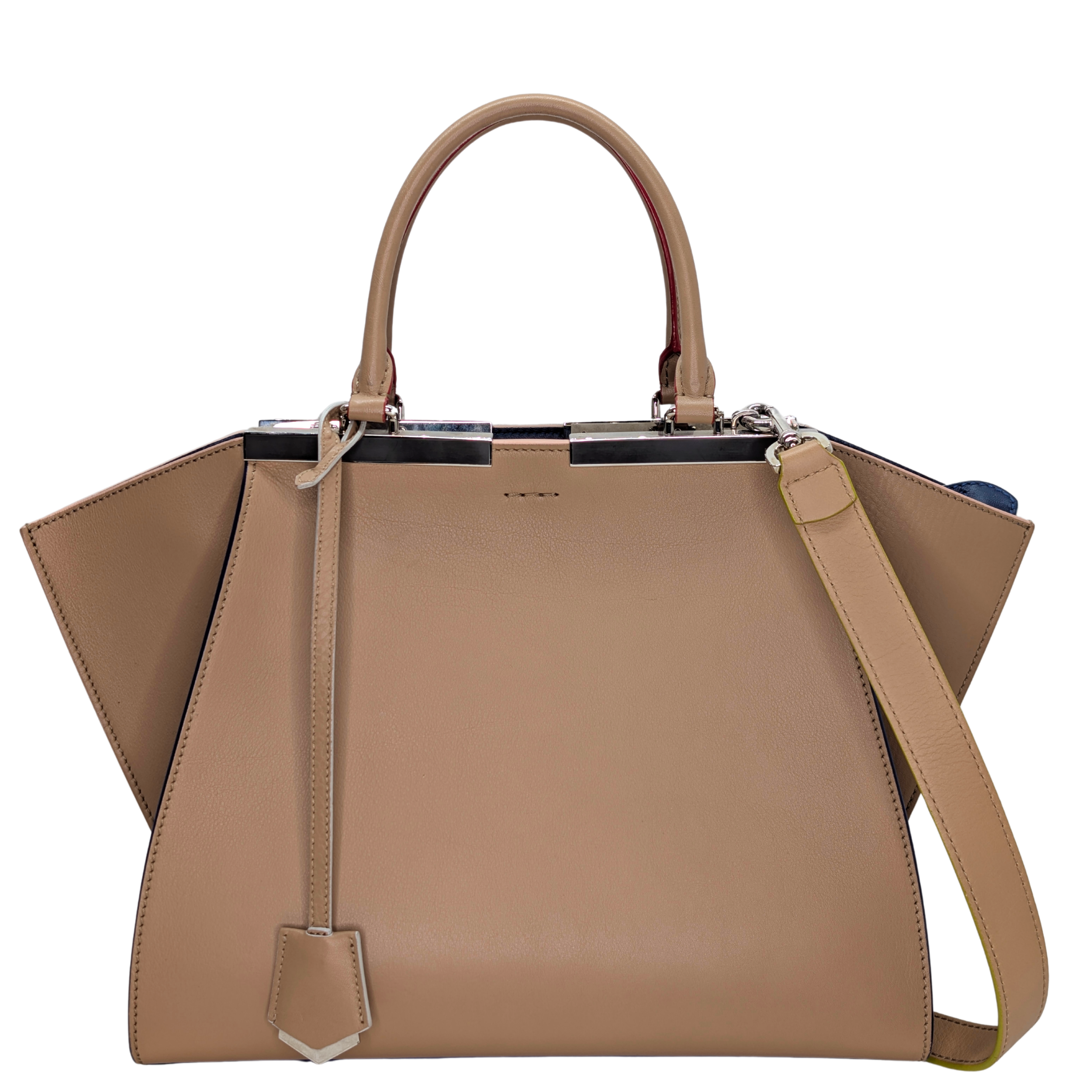 Fendi 3Jours Tote Bag Leather Camel Beige