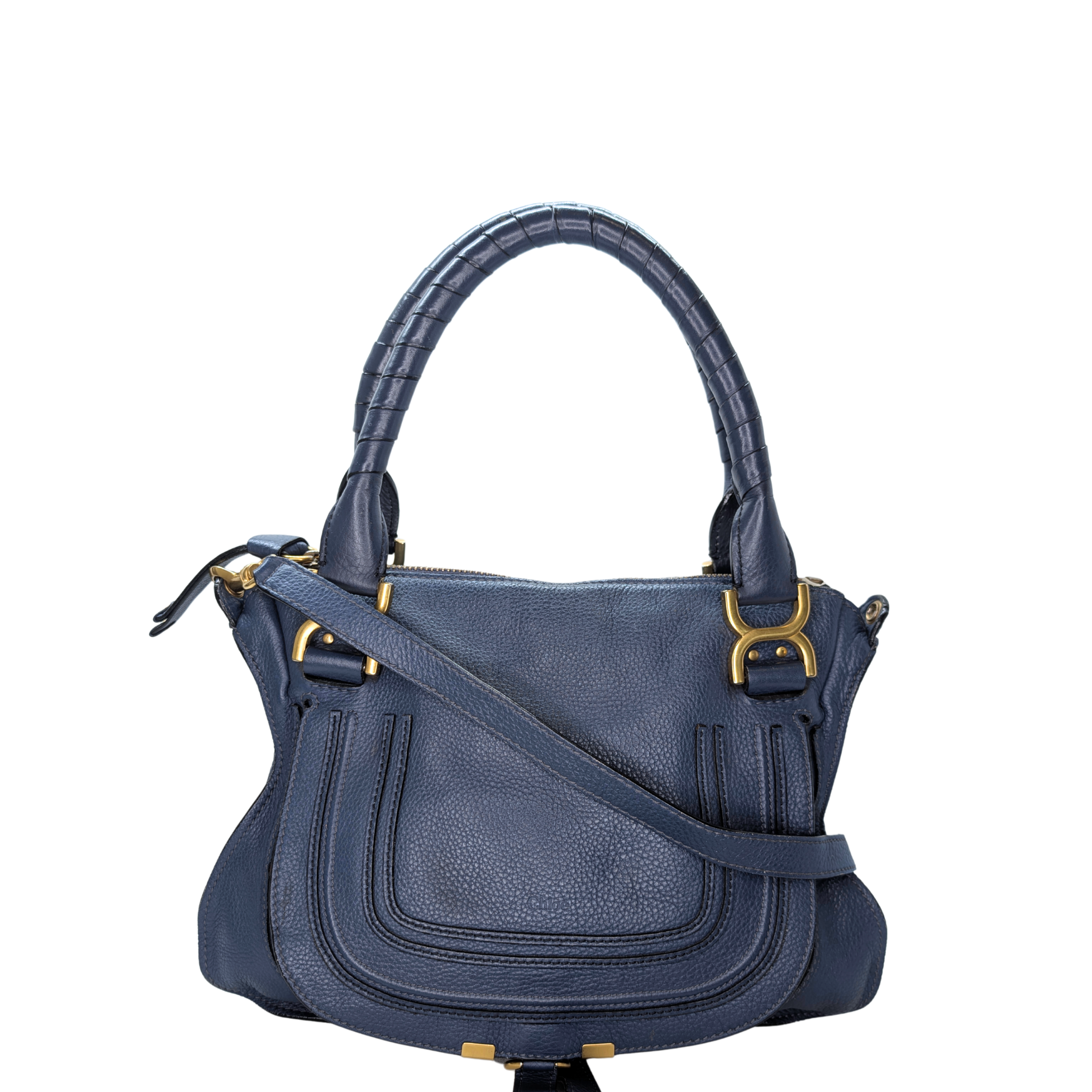 Chloe Marcie Messenger Bag Navy Blue