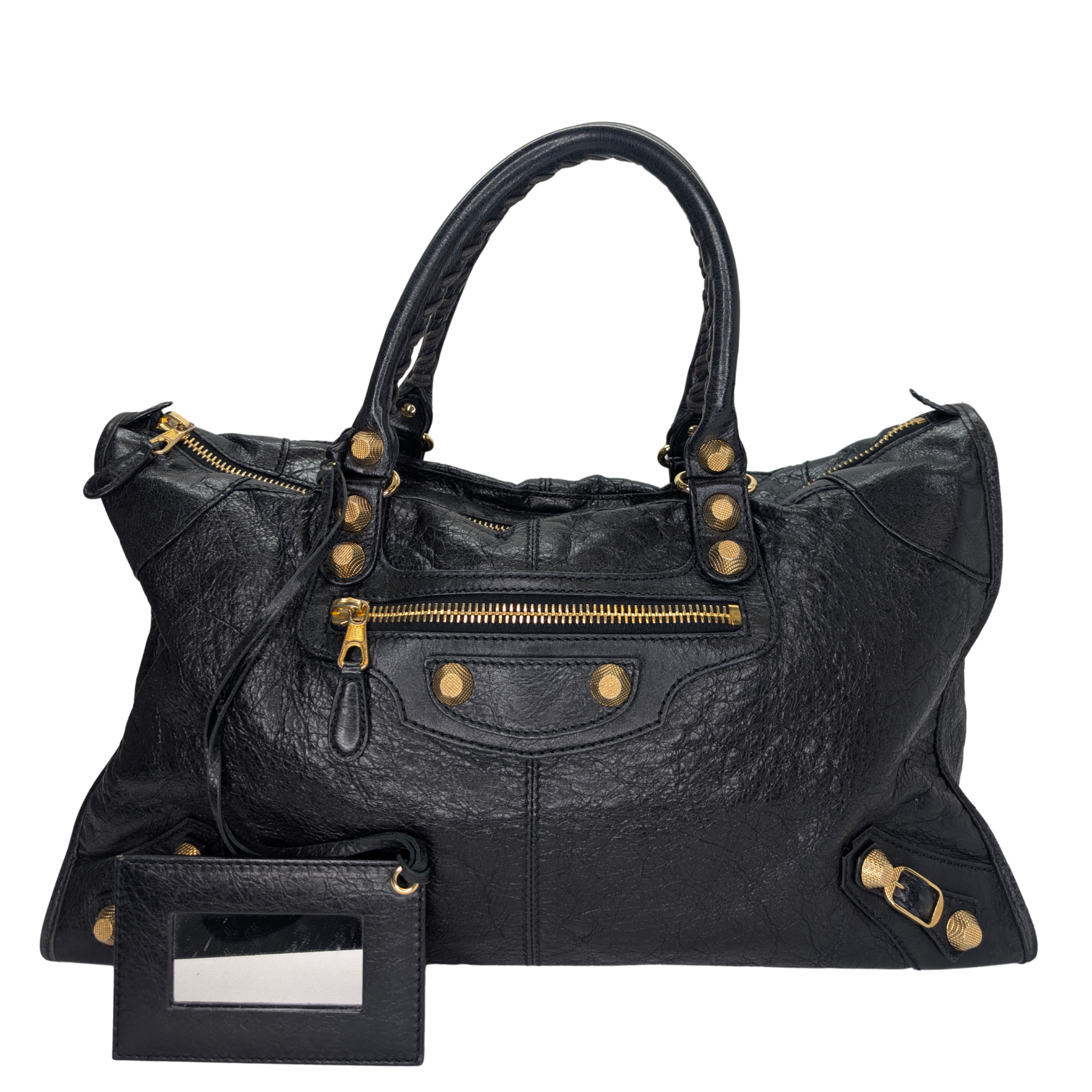 Balenciaga Le City Large Bag Gold Hardware Black