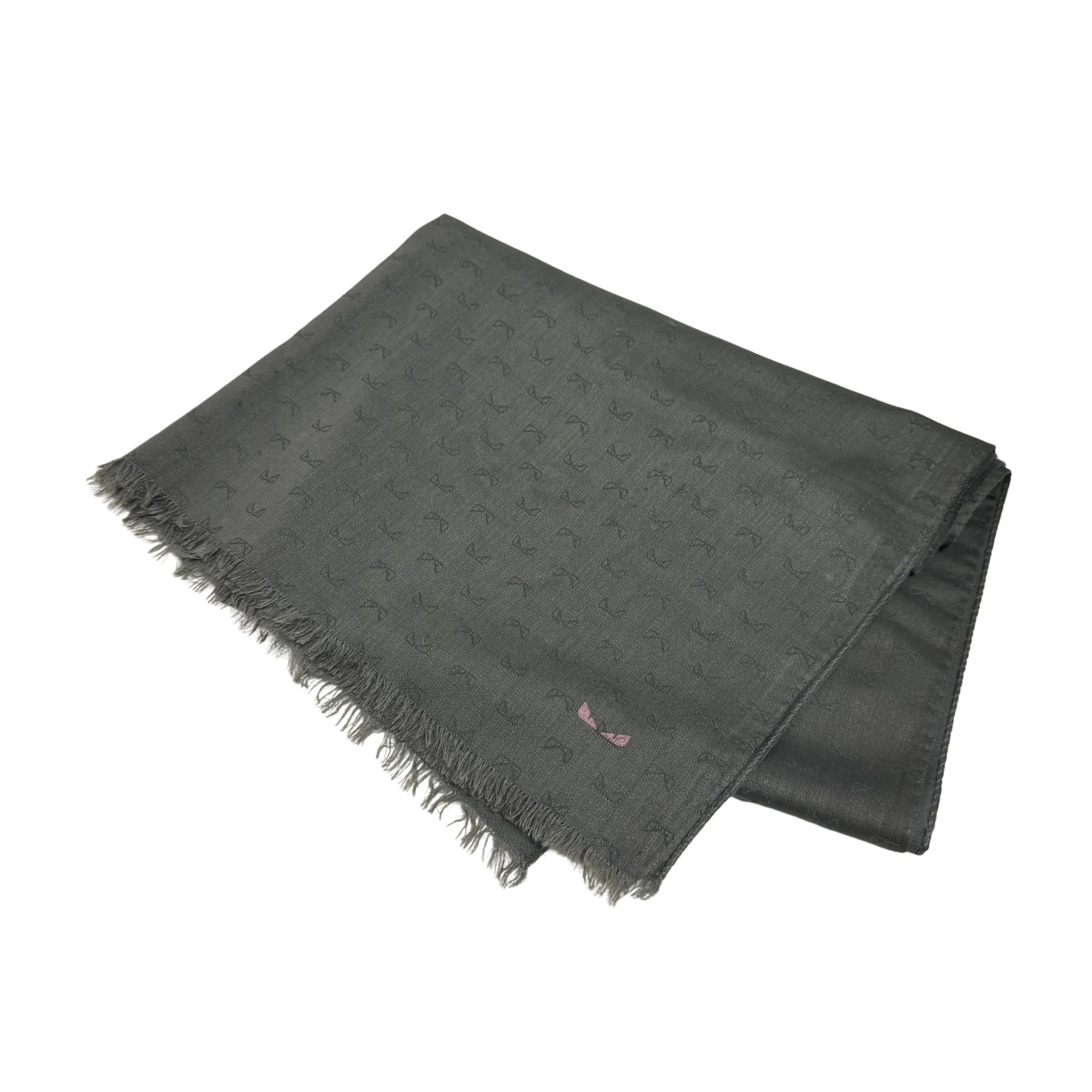 Grey Fendi shawl Monster Pattern - Lost Designer