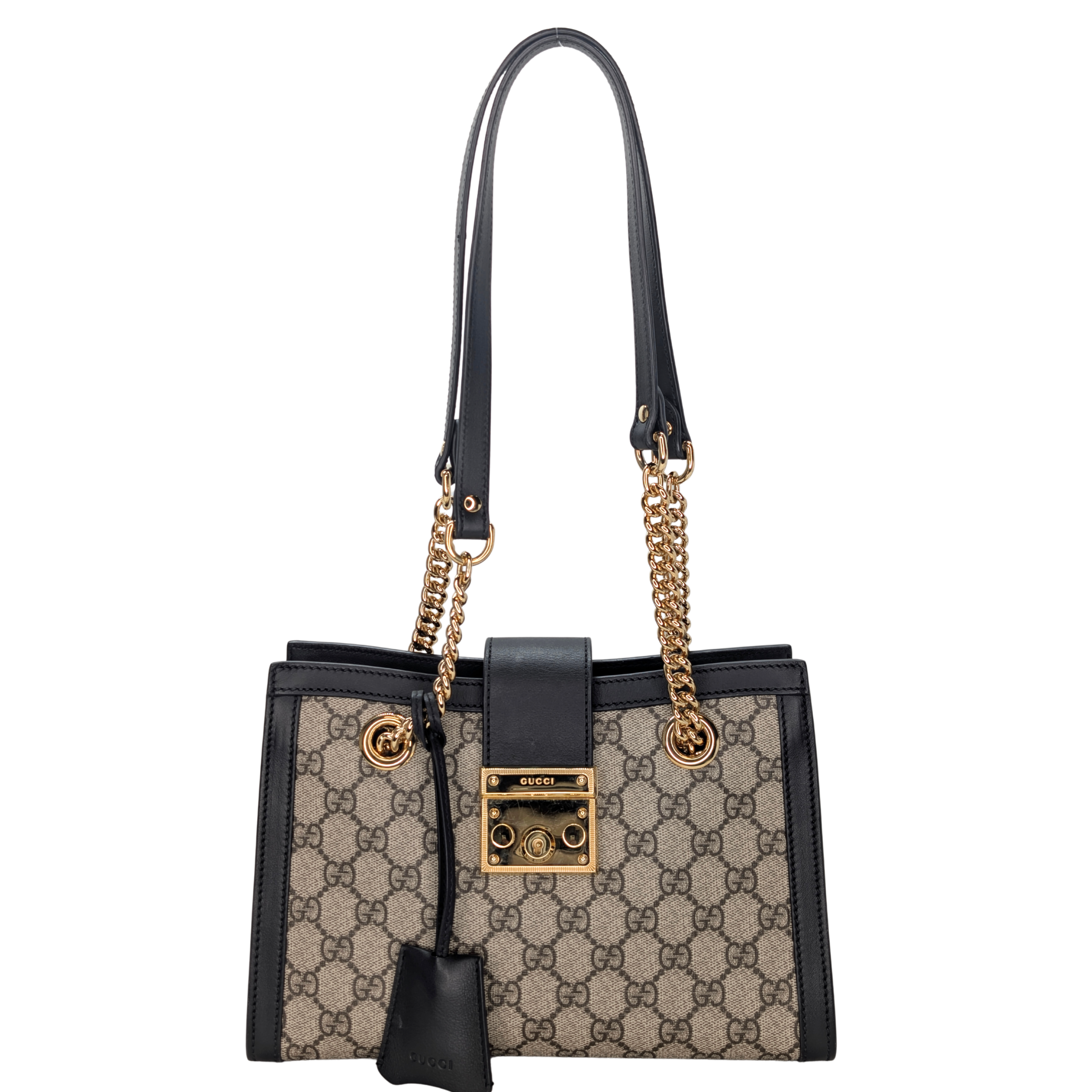 Gucci GG Supreme Padlock 小号托特包