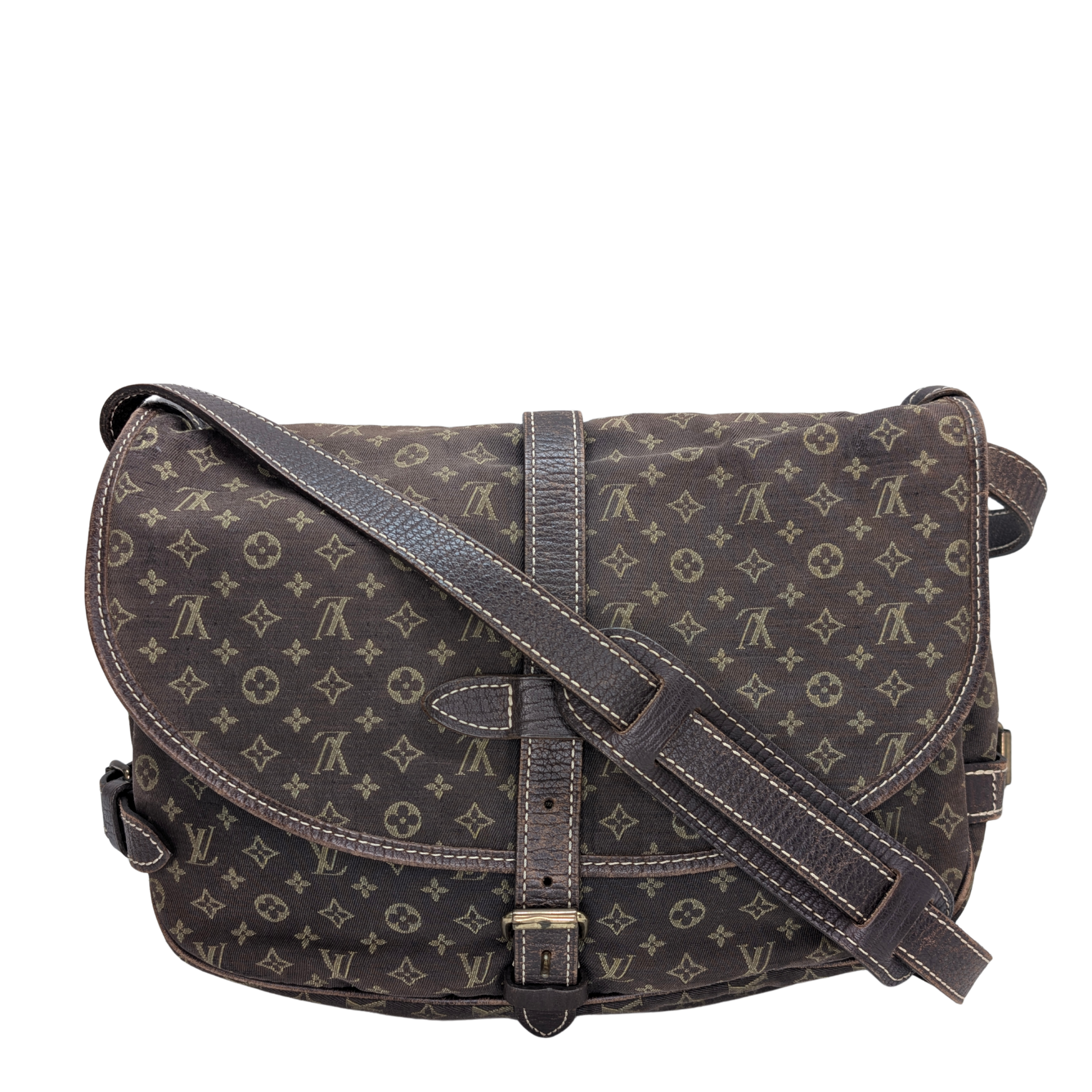 Louis Vuitton Saumur 30 Mini Lin Monogram Crossbody Bag