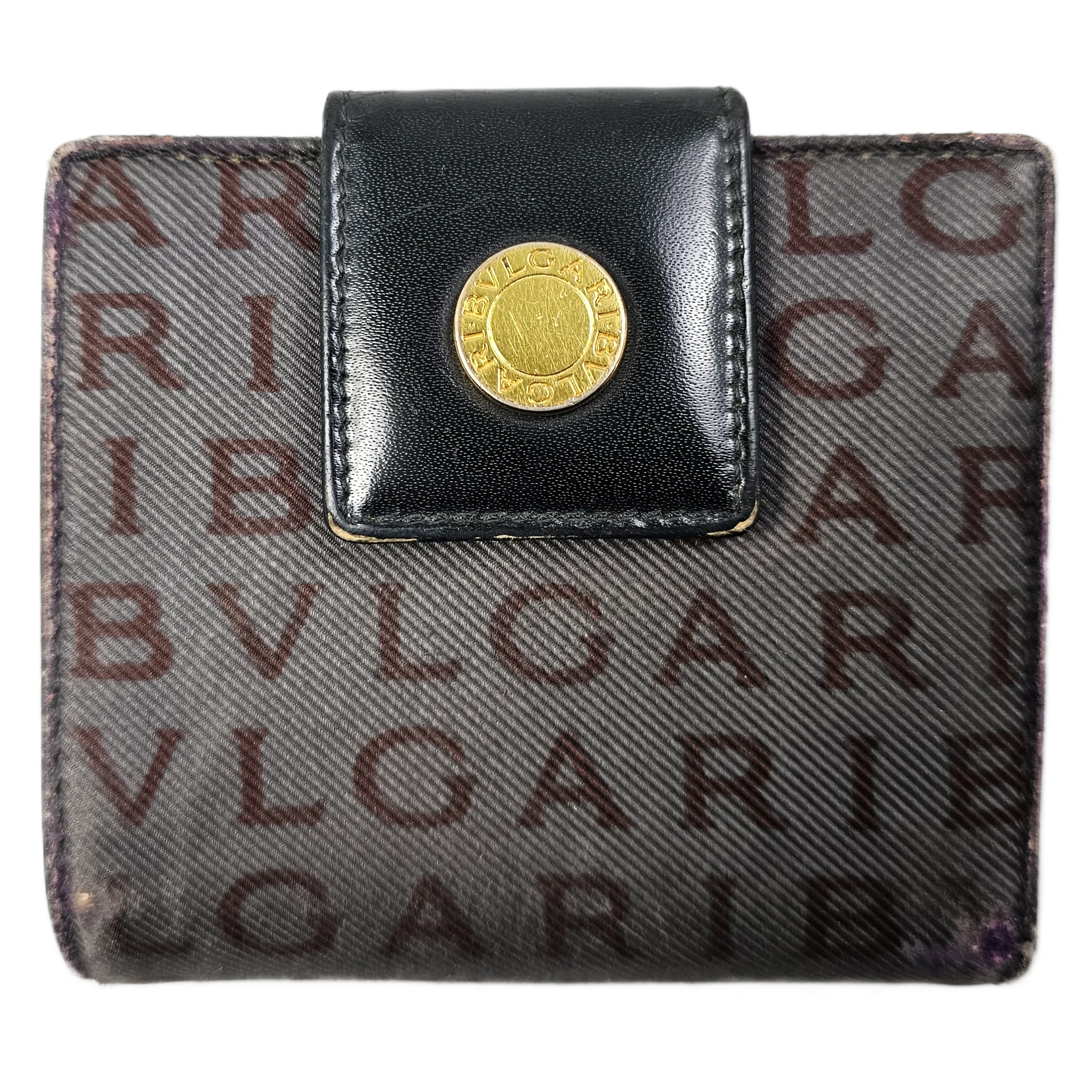 Bvlgari Beige Monogram & Canvas Wallet - Lost Designer