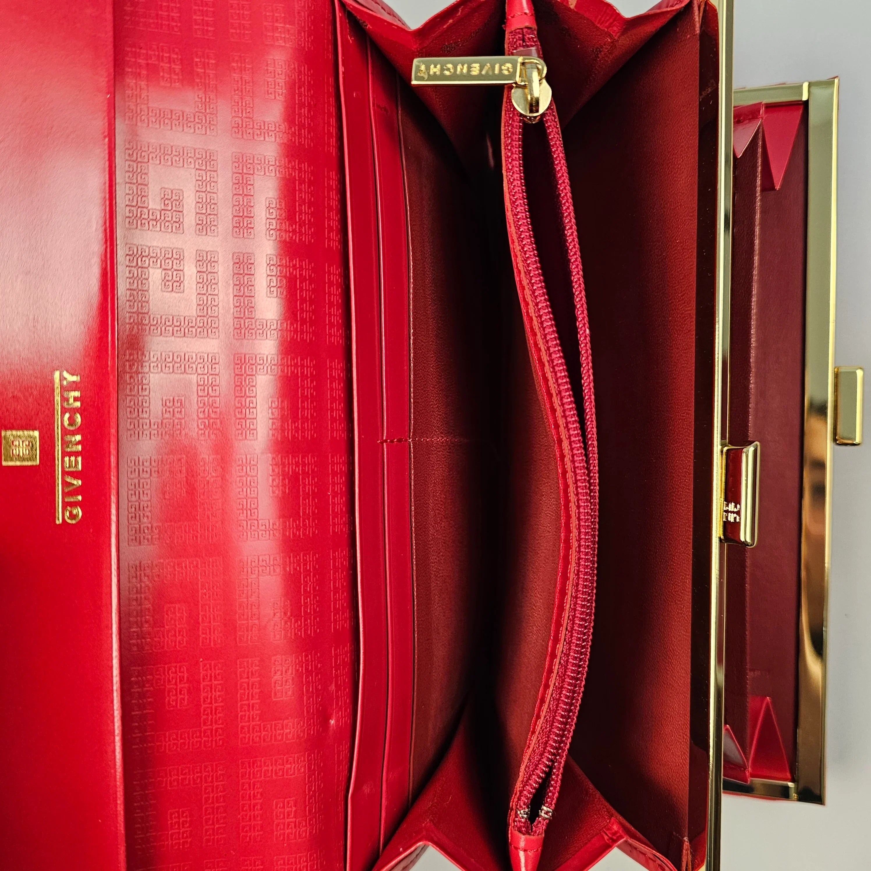 Givenchy Red Leather Long Wallet - Lost Designer