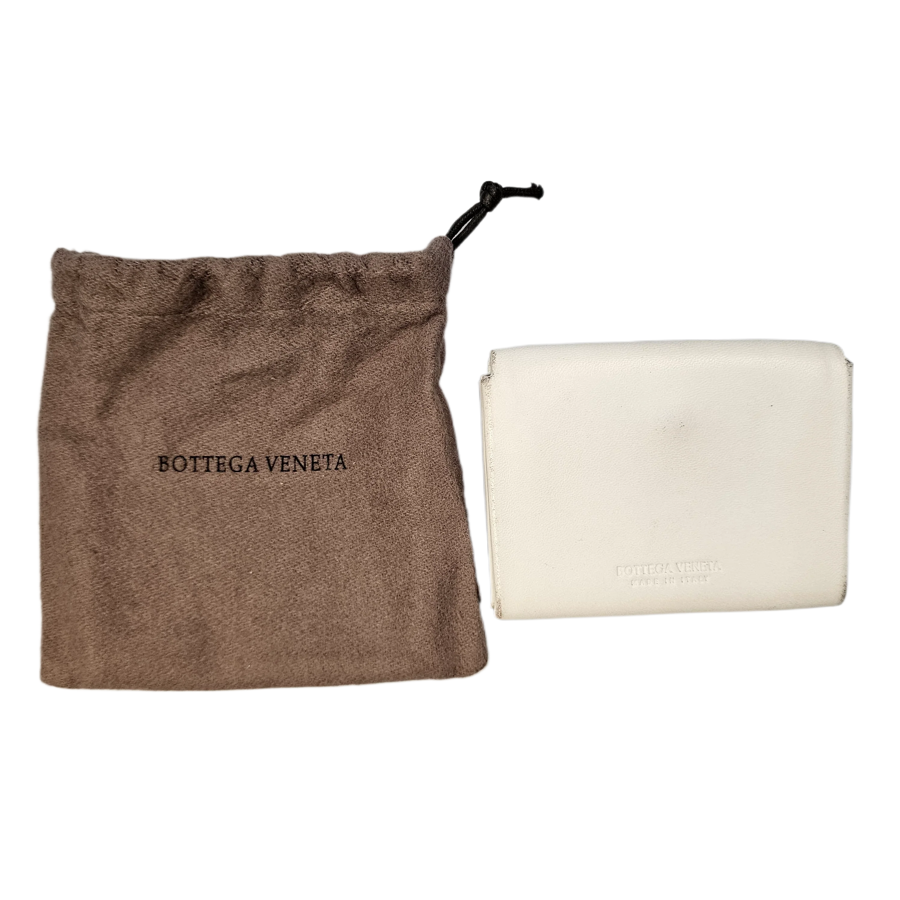 Bottega Veneta White Leather Wallet - Lost Designer