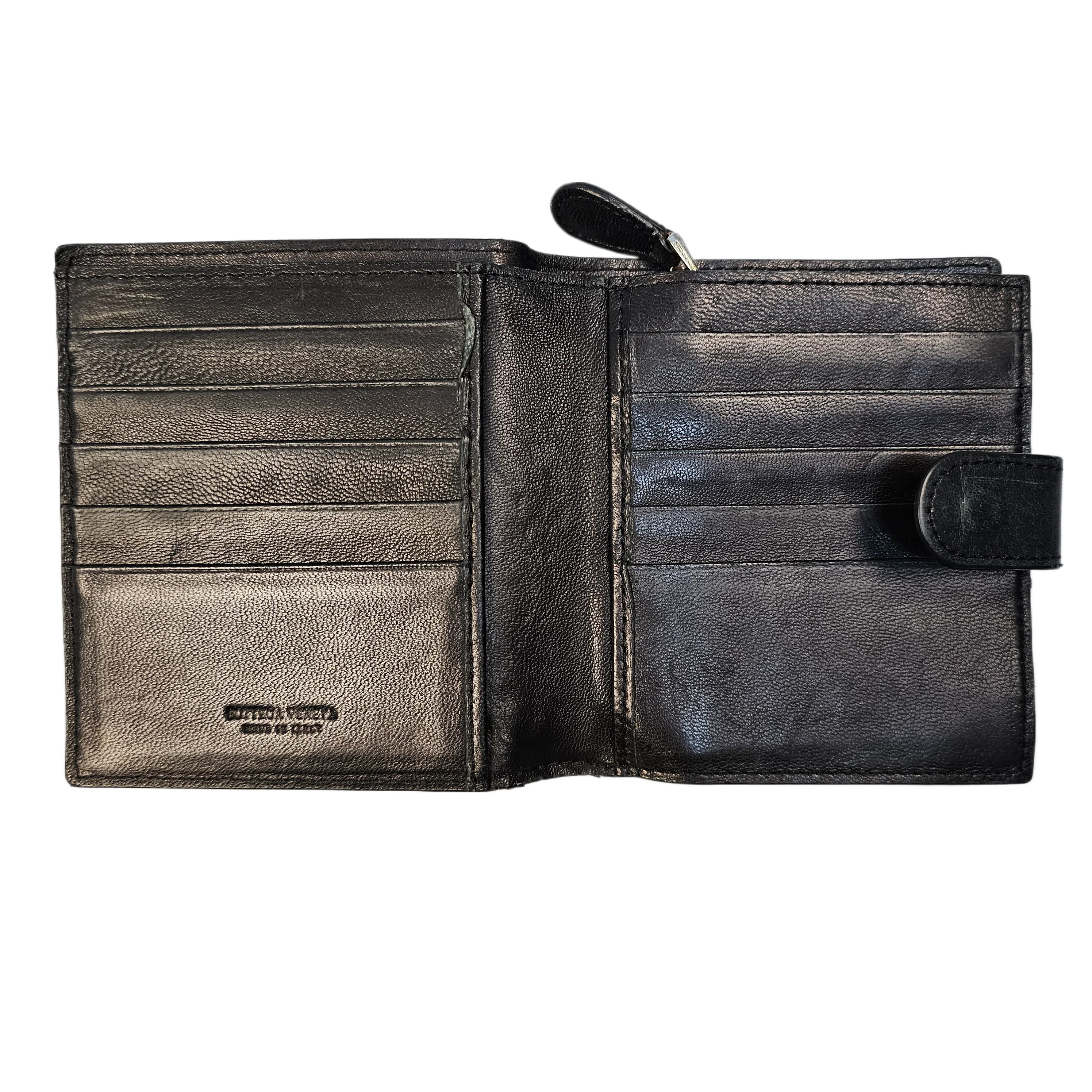 Bottega Veneta Intrecciato Black Leather Wallet - Lost Designer