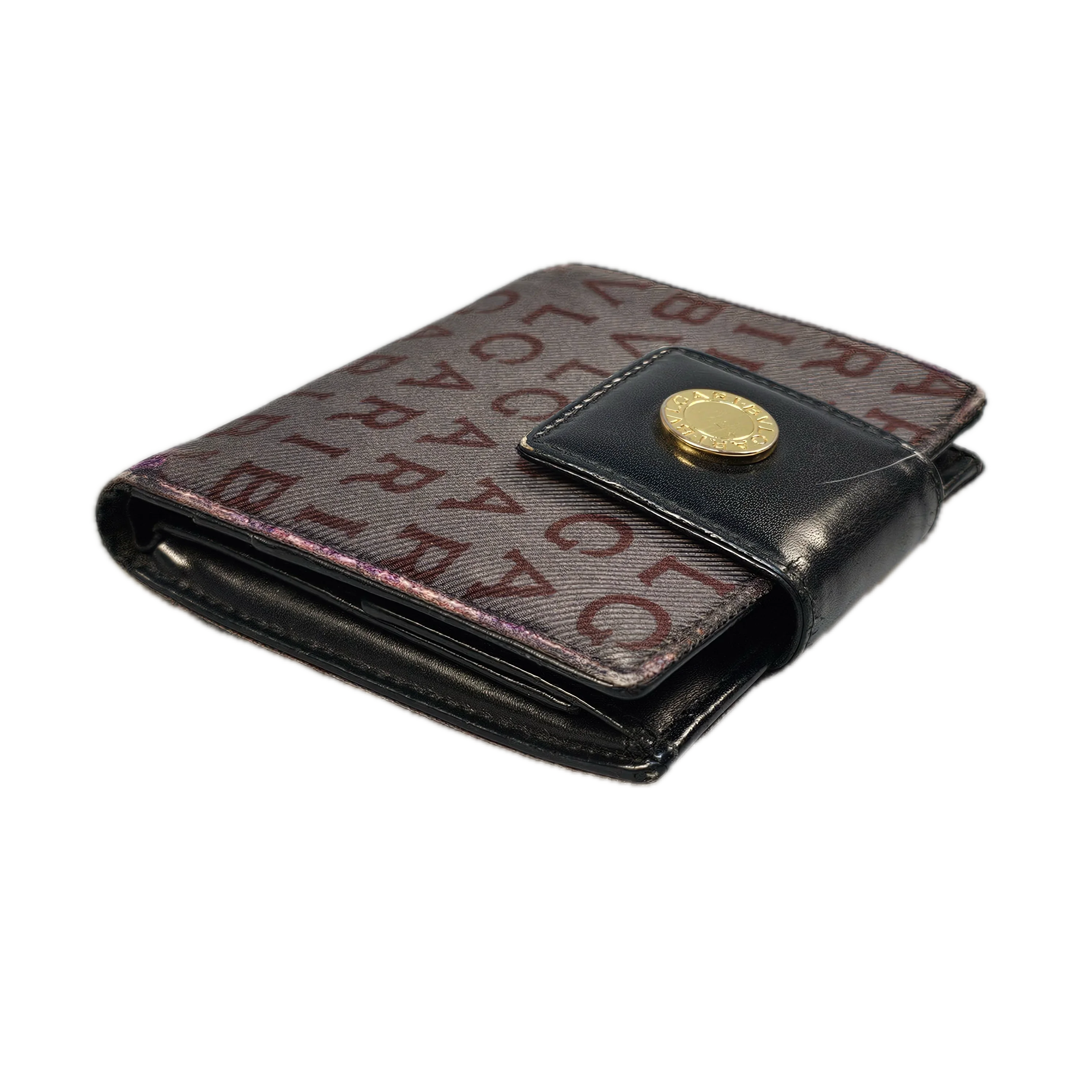 Bvlgari Beige Monogram & Canvas Wallet - Lost Designer