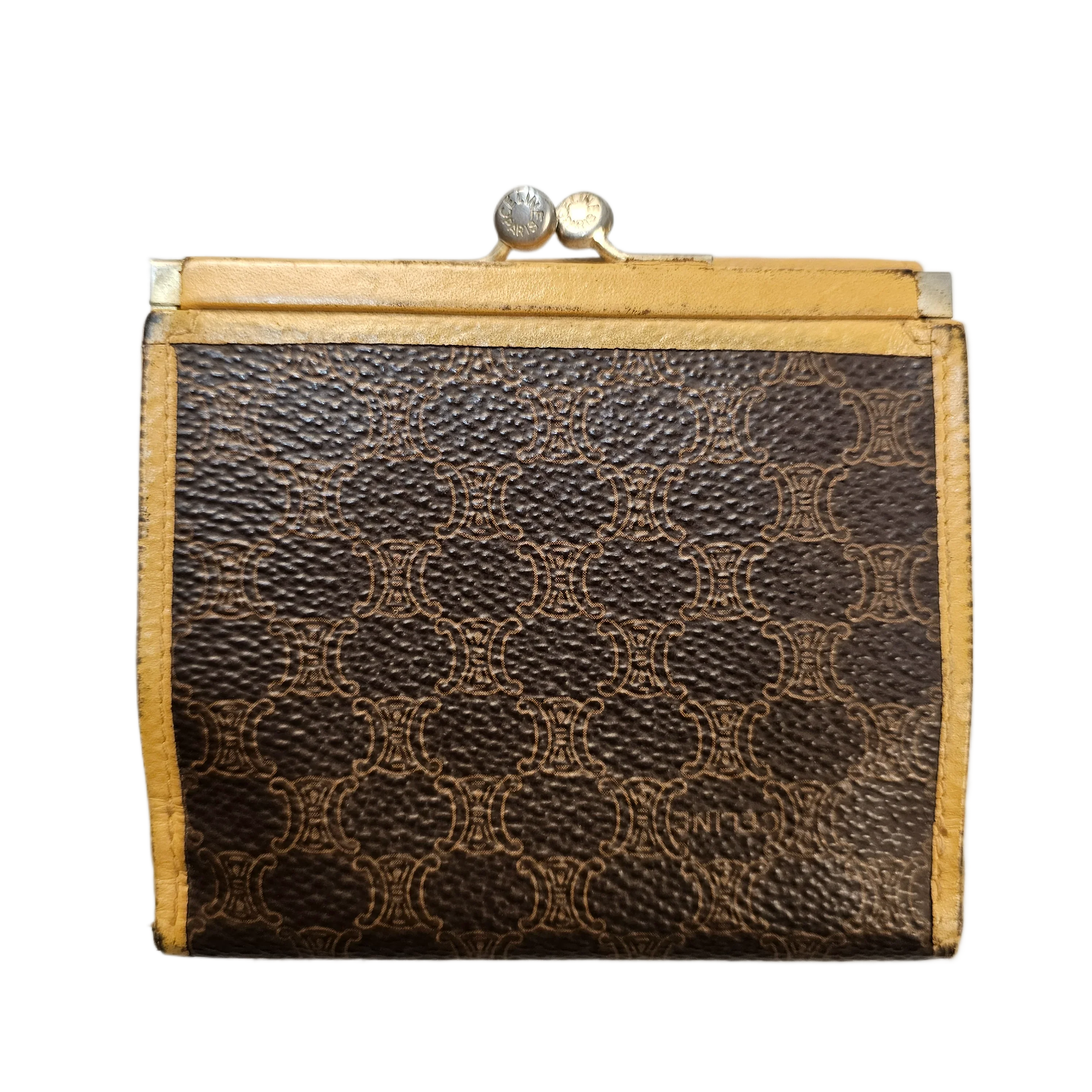 Celine Monogram Leather & Canvas Wallet - Lost Designer